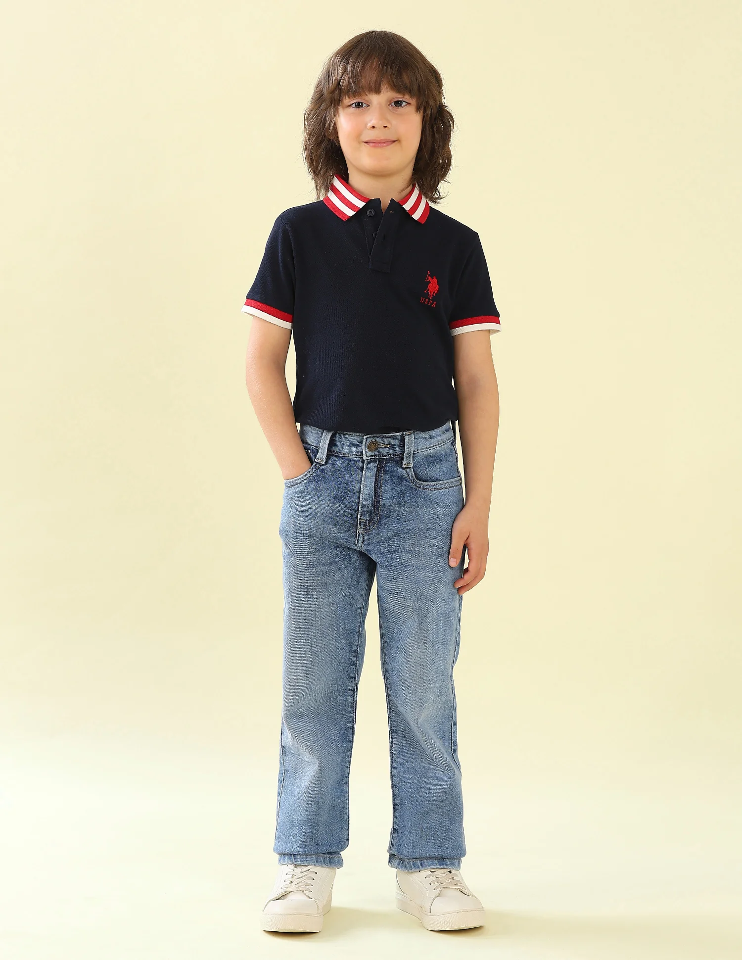 Relaxed Fit Whiskered Jeans - Image 3