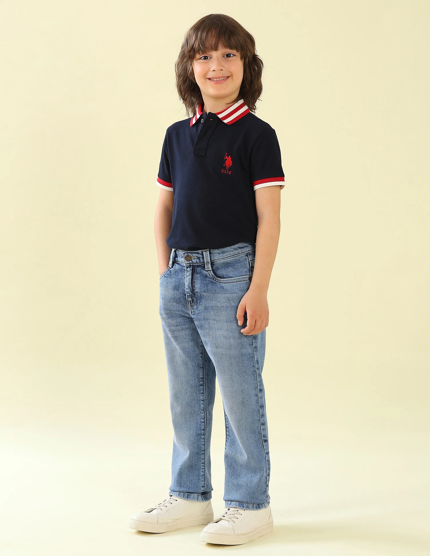 Relaxed Fit Whiskered Jeans - Image 4