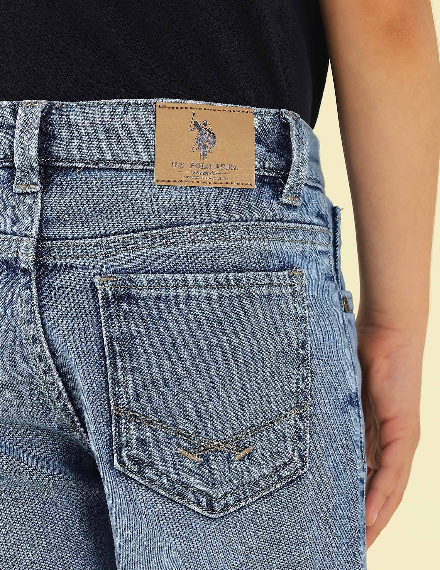 Relaxed Fit Whiskered Jeans - Image 8