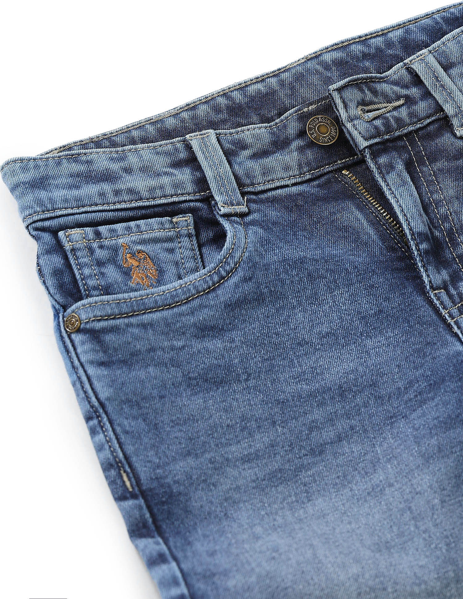 Relaxed Fit Whiskered Jeans - Image 2