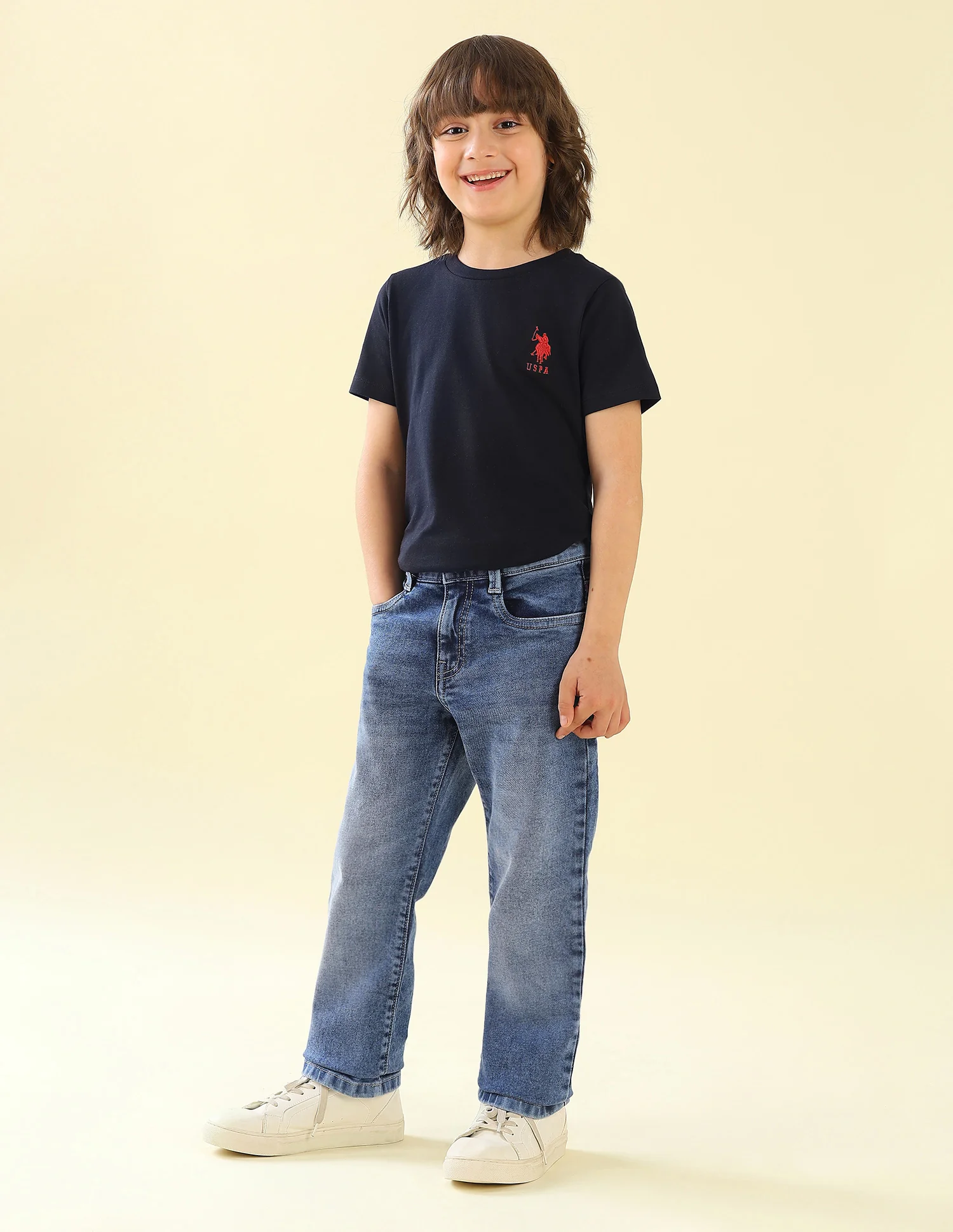 Relaxed Fit Whiskered Jeans - Image 4