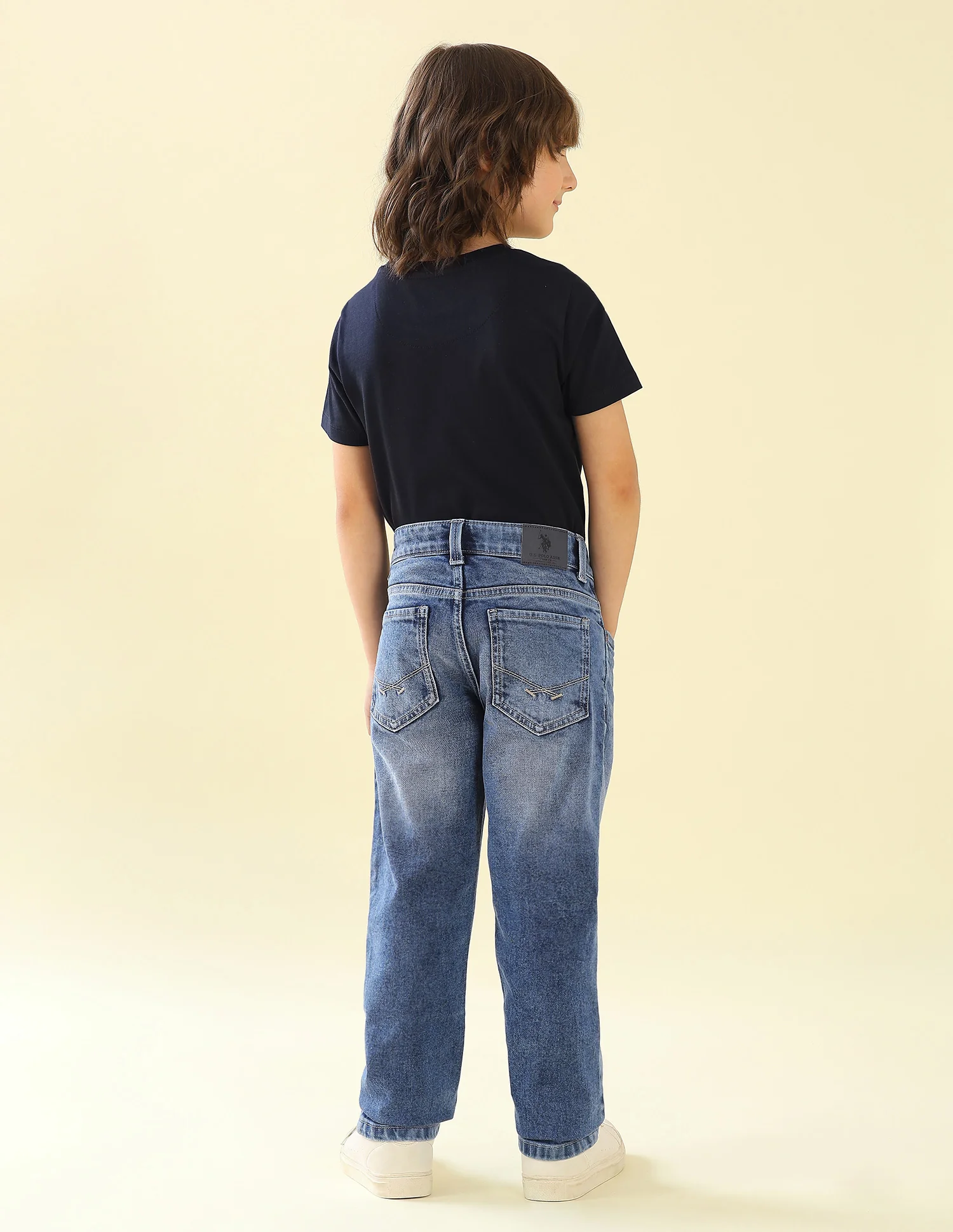 Relaxed Fit Whiskered Jeans - Image 5