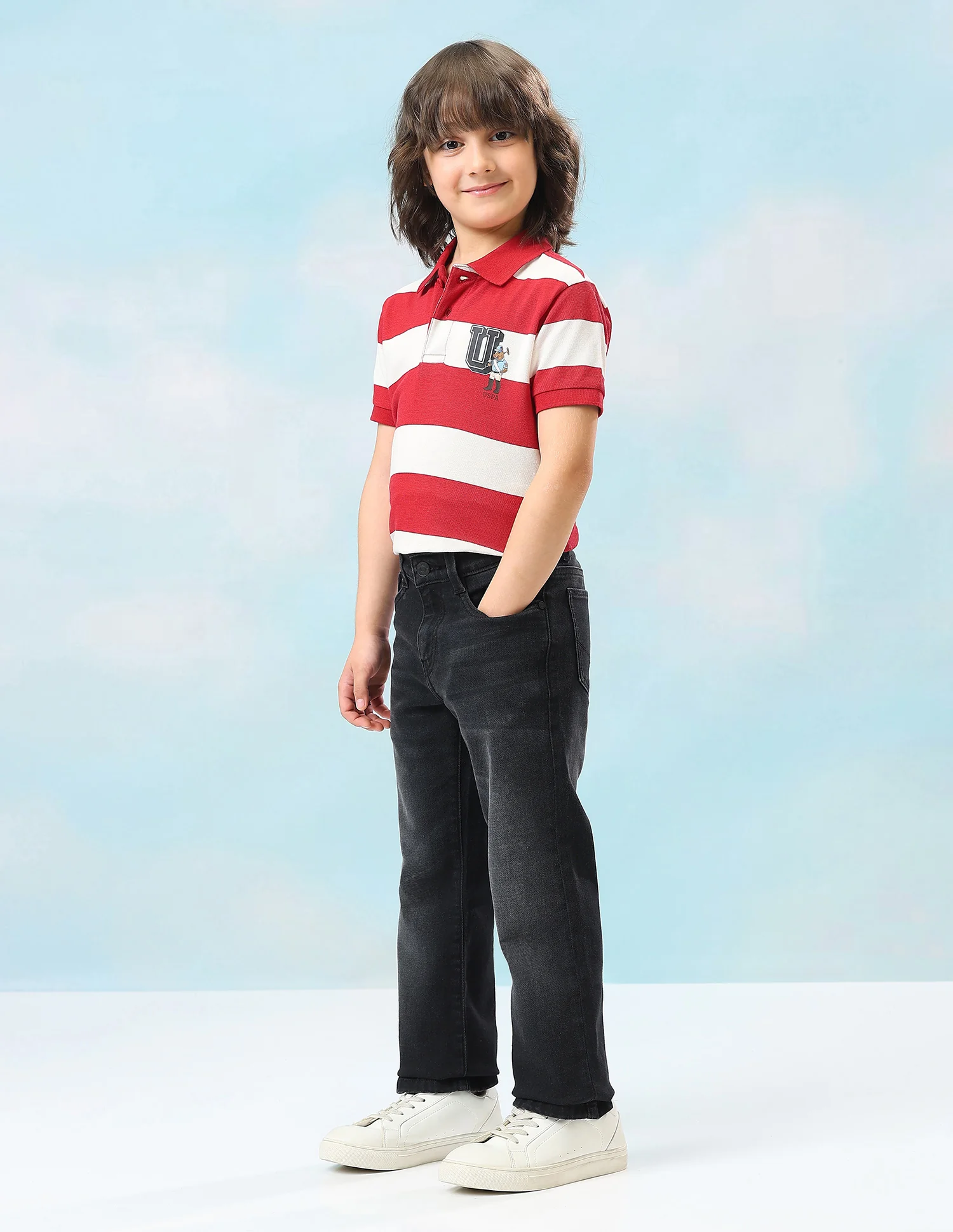 Relaxed Fit Whiskered Jeans - Image 3
