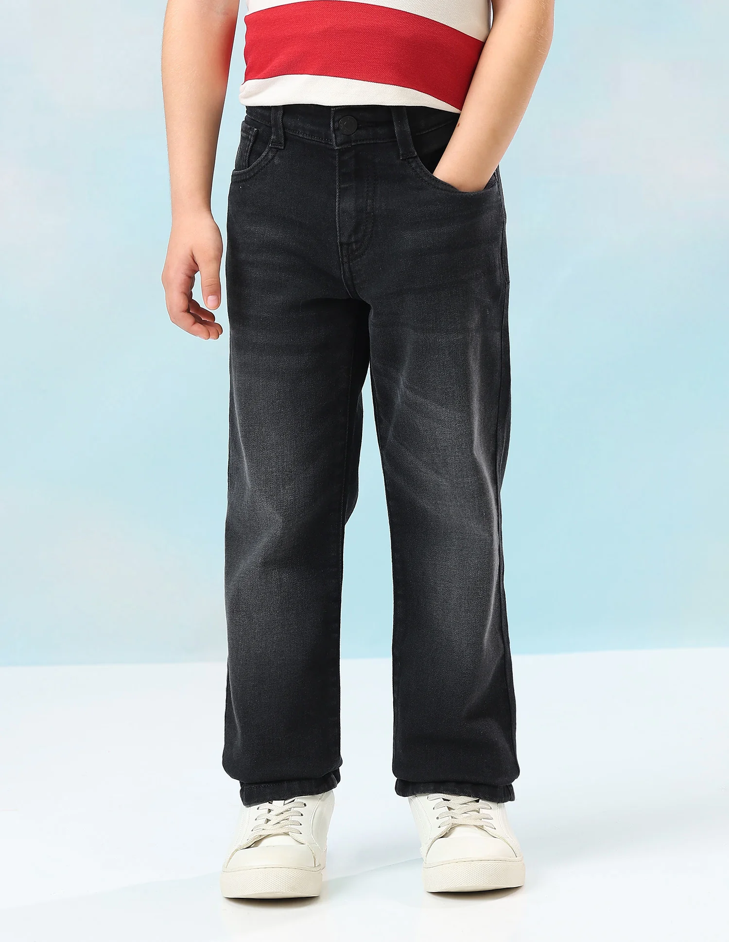 Relaxed Fit Whiskered Jeans - Image 6