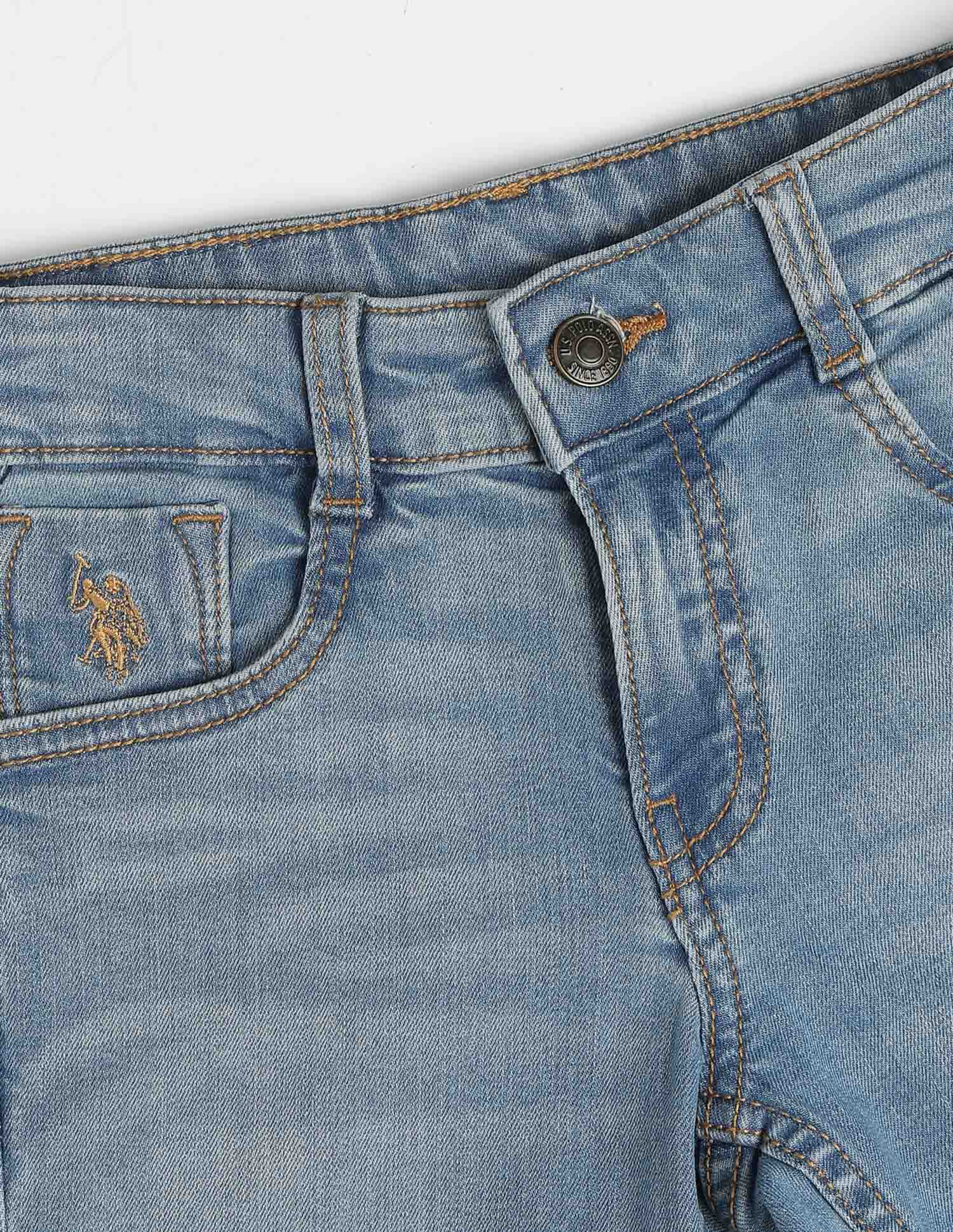 Relaxed Fit Whiskered Jeans - Image 2
