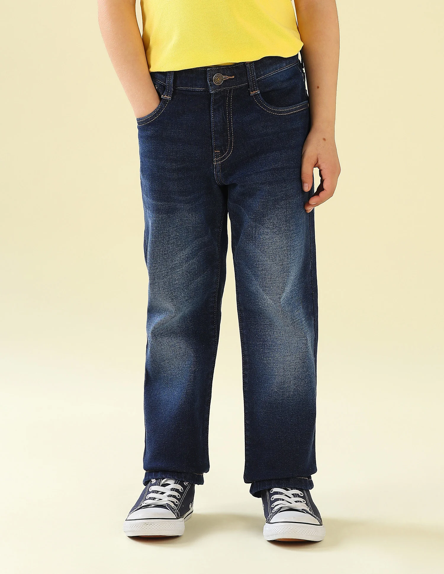 Relaxed Fit Whiskered Jeans - Image 6