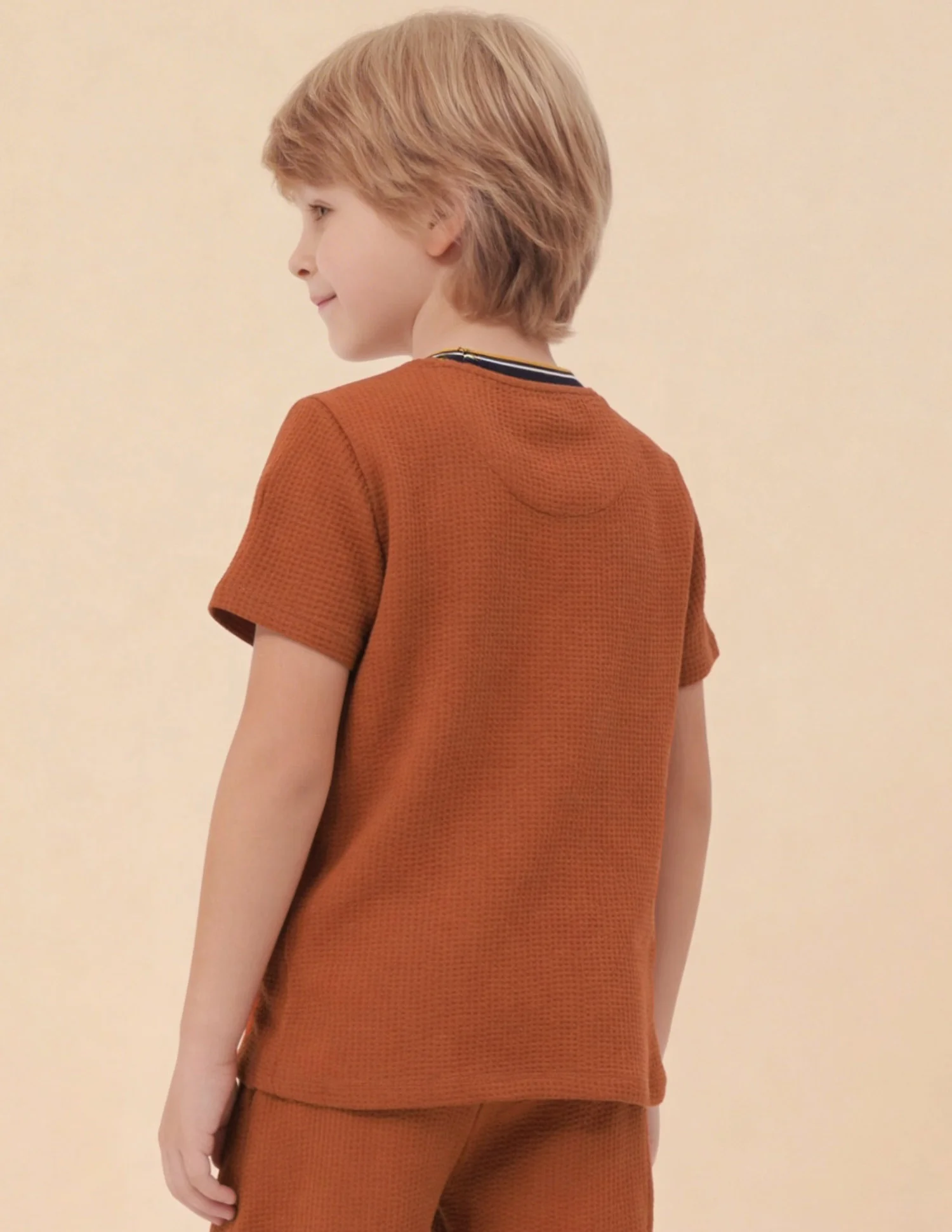 Self Design Brand Embroidered Regular Fit T-Shirt - Image 5
