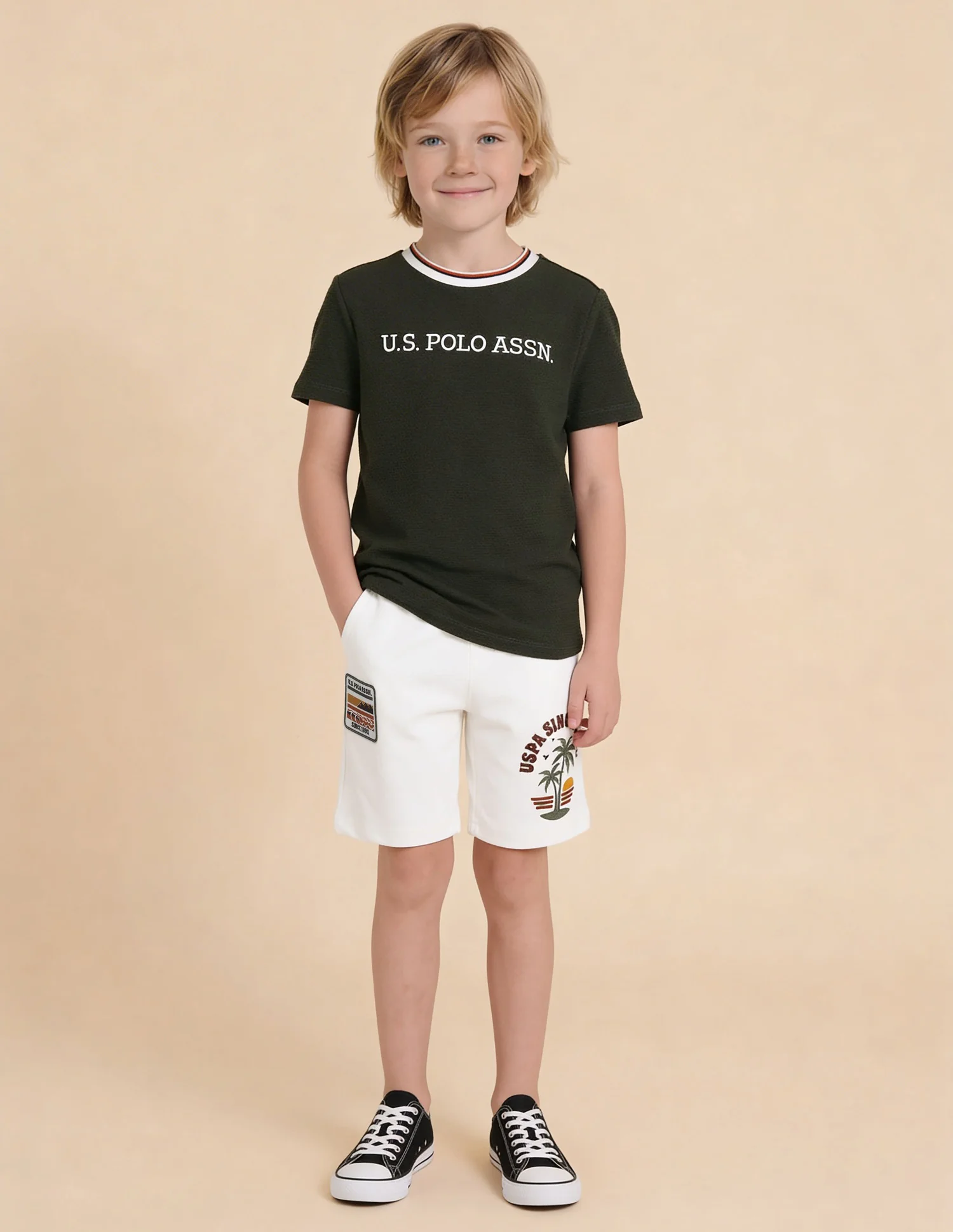 Self Design Brand Embroidered Regular Fit T-Shirt - Image 3