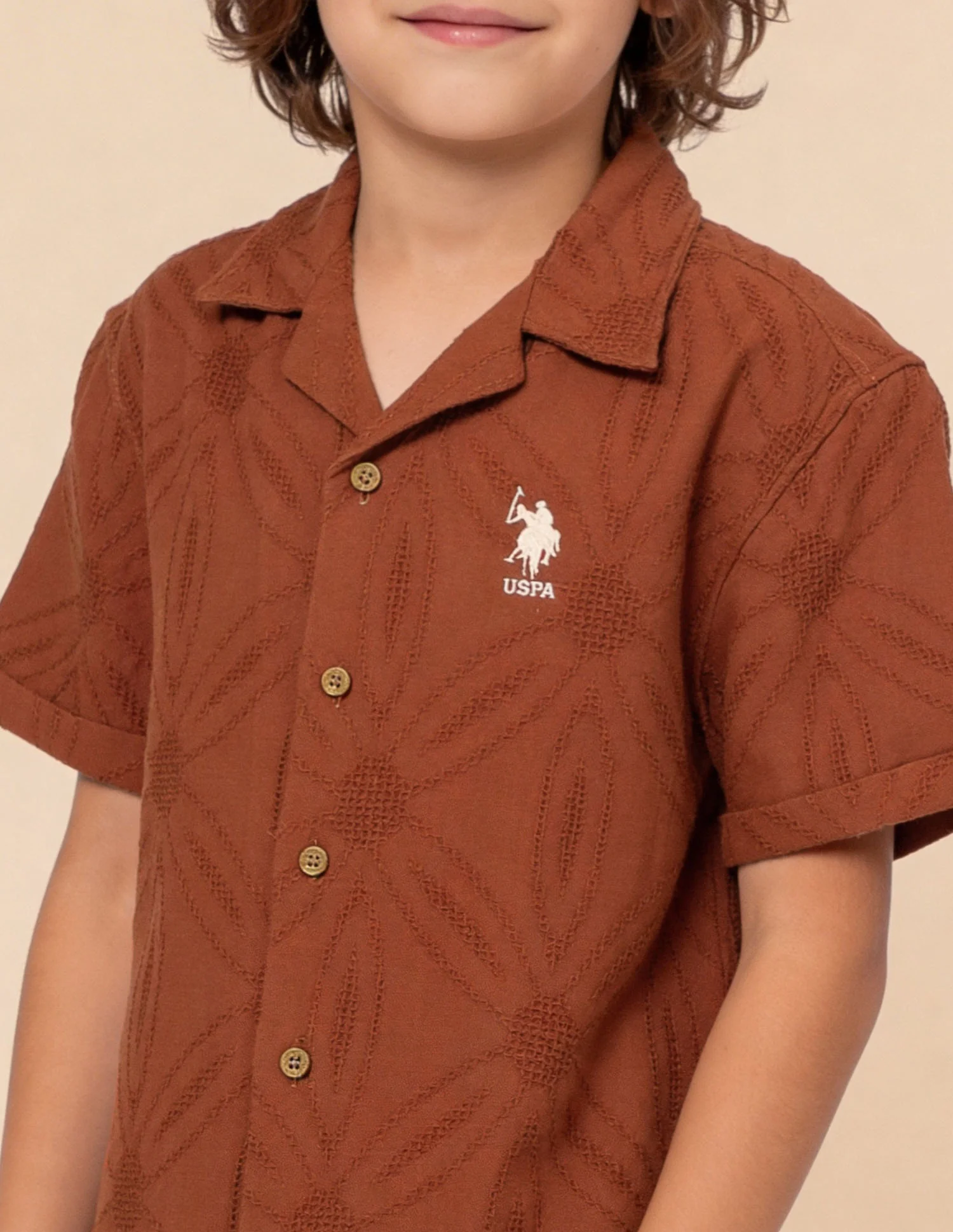 Self Design Floral Camp Shirt - Image 6