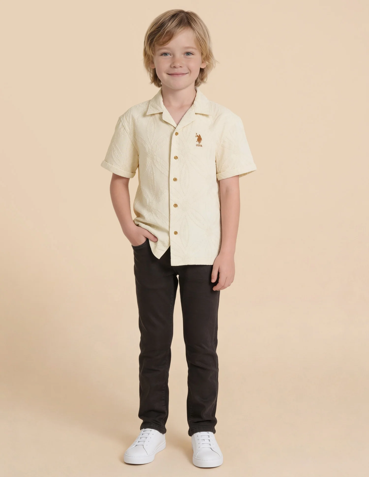 Self Design Floral Dobby Shirt - Image 3