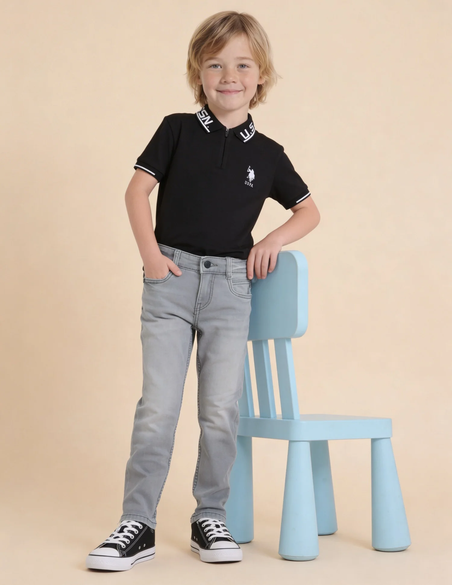 Slim Fit Grey Jeans - Image 3