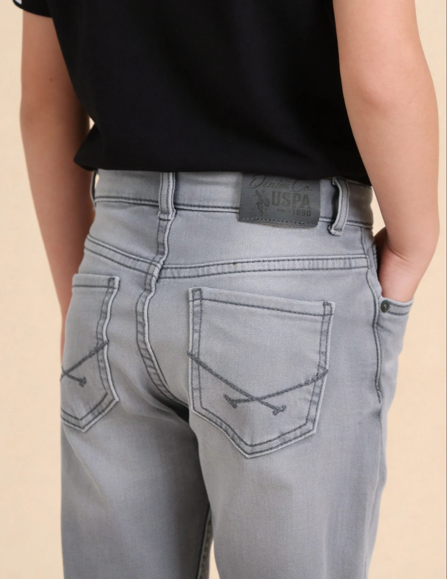 Slim Fit Grey Jeans - Image 5