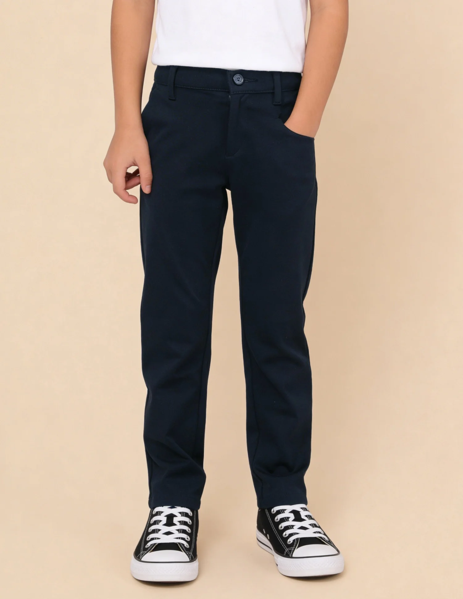 Slim Fit Knitted Trousers - Image 3