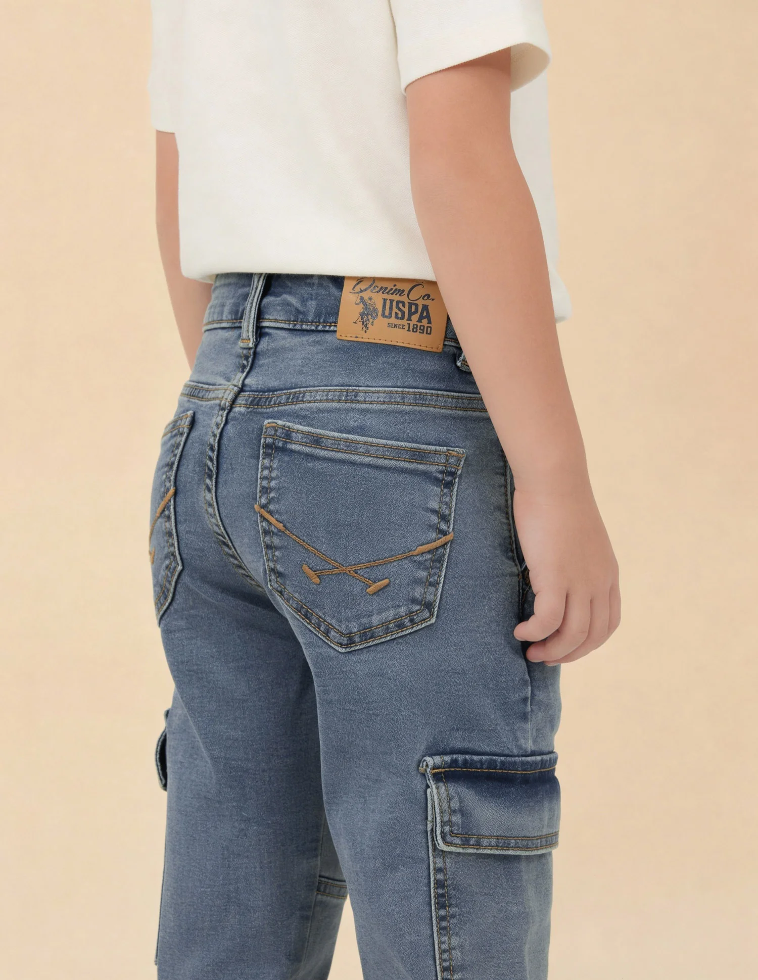 Slim Fit Mid Rise Cargo Jeans - Image 5