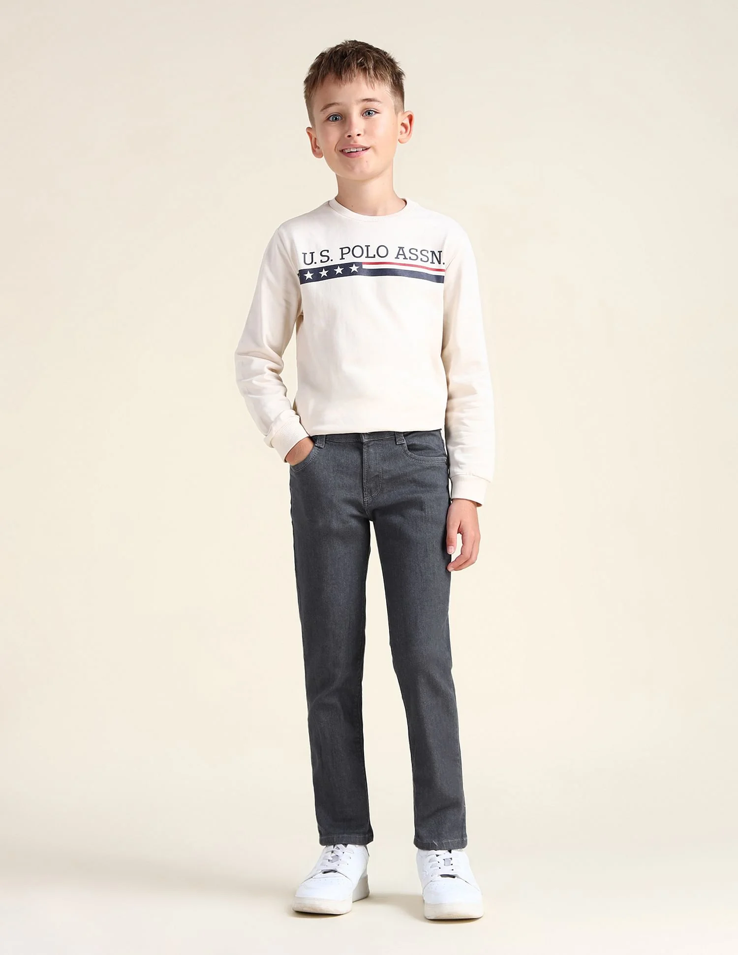 Slim Fit Rinsed Jeans - Image 3