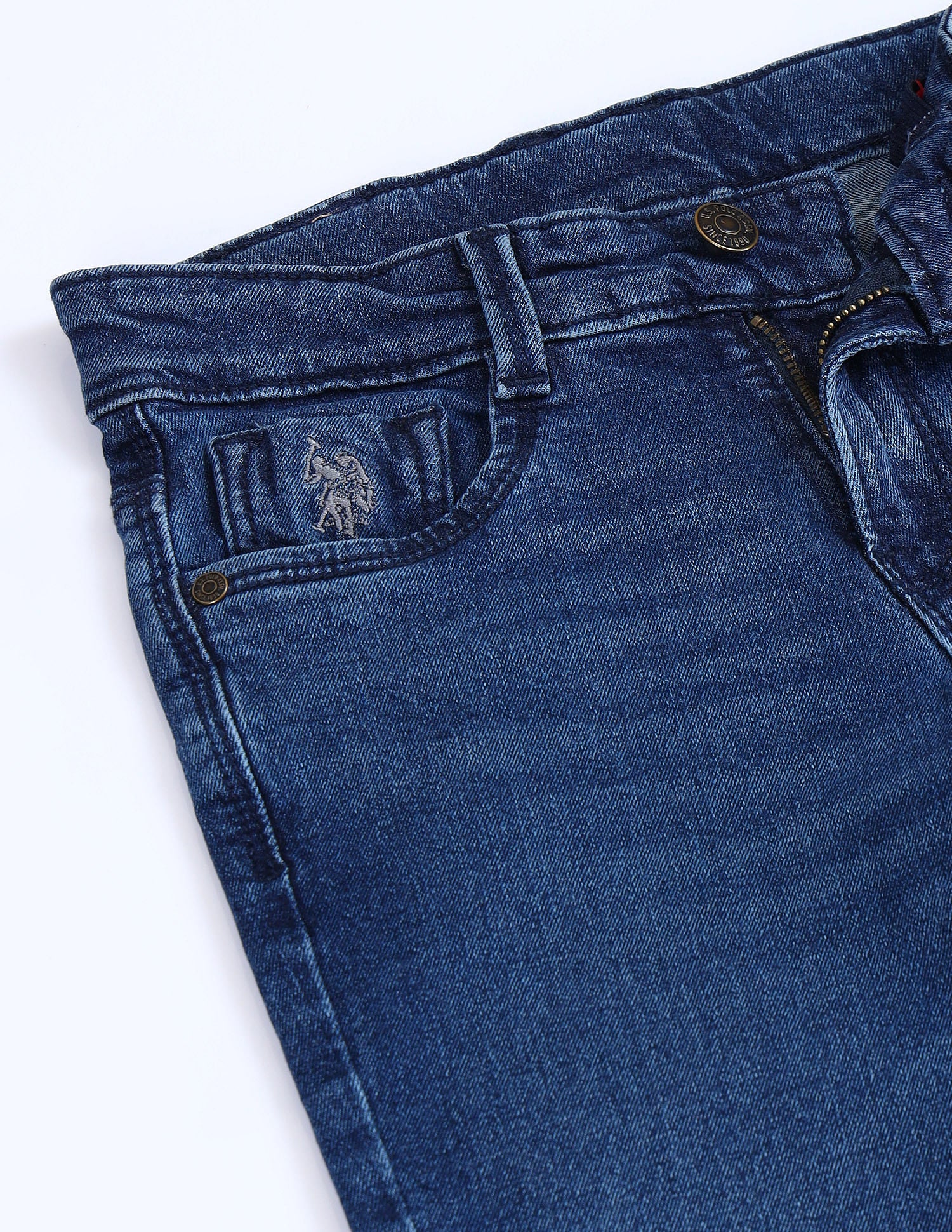 Slim Fit Stone Washed Jeans - Image 2