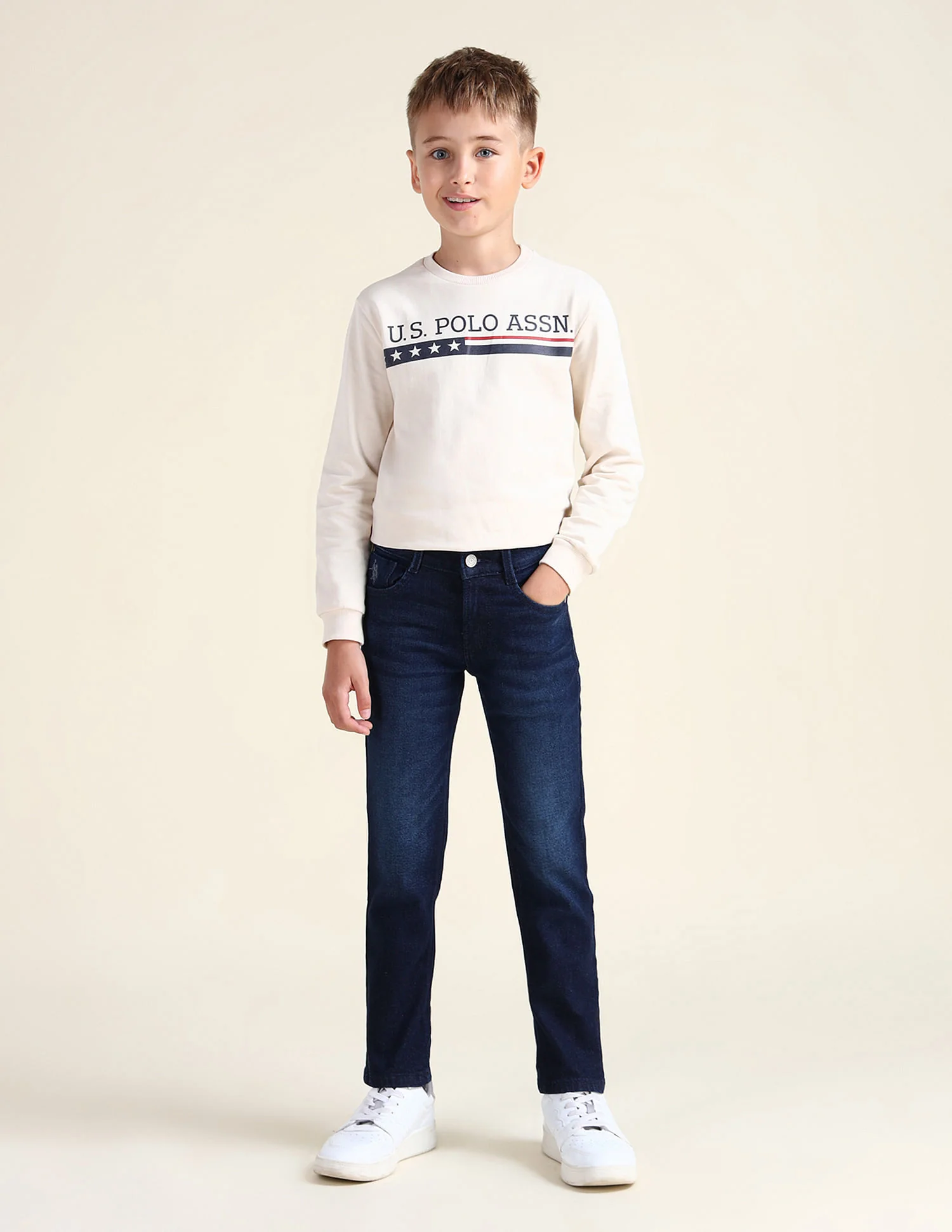 Slim Fit Stone Washed Jeans - Image 3