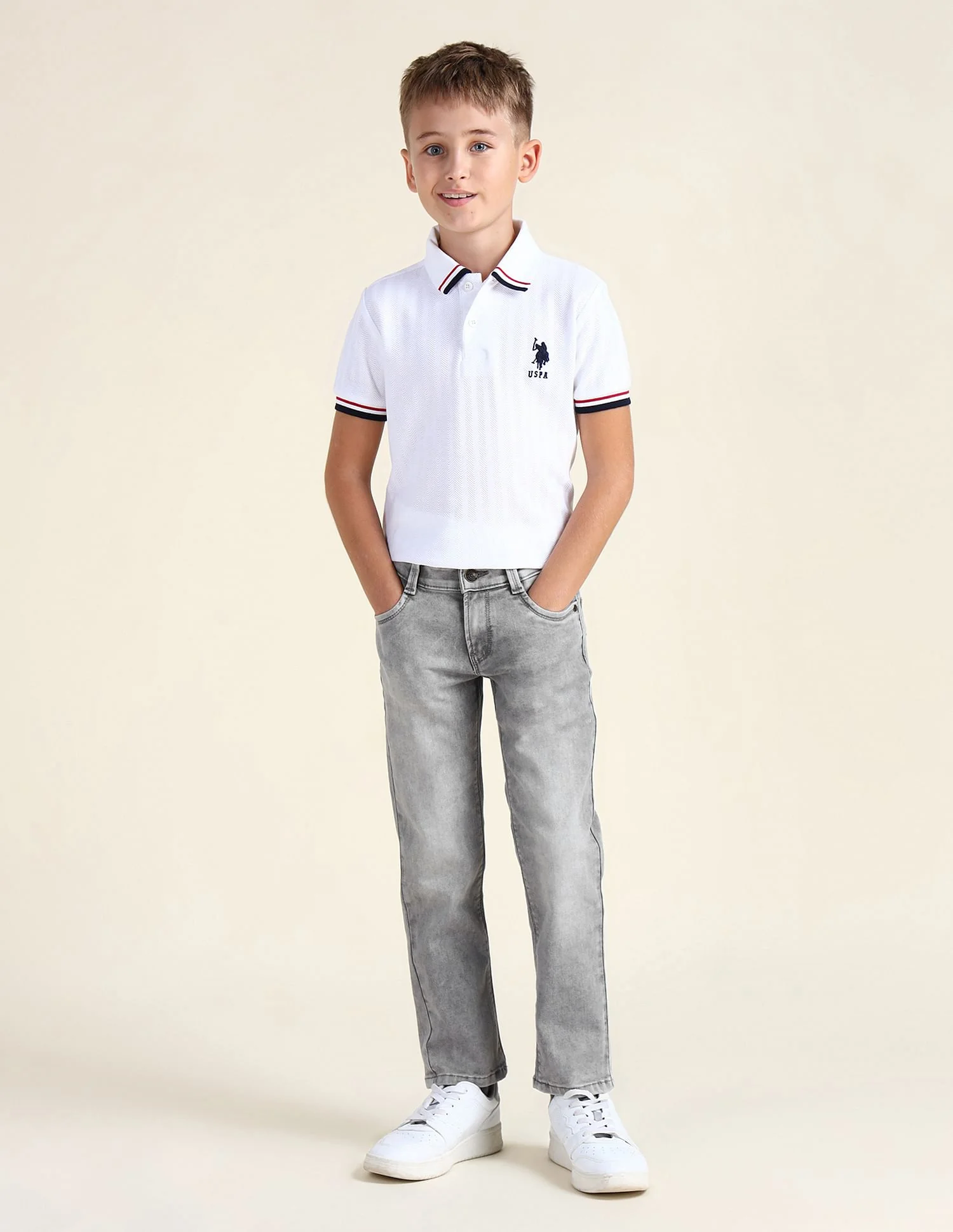 Slim Fit Stone Washed Jeans - Image 3