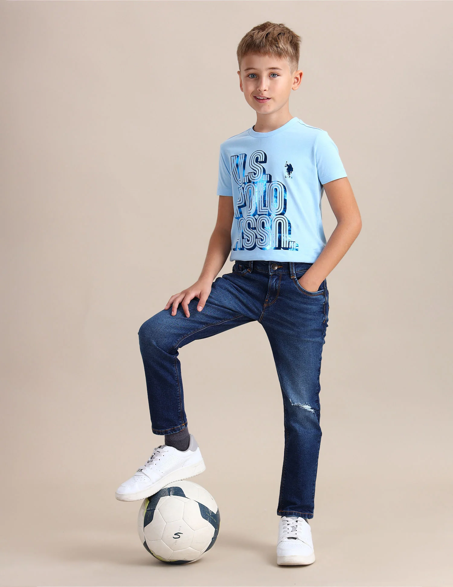 Slim Fit Stone Washed Jeans