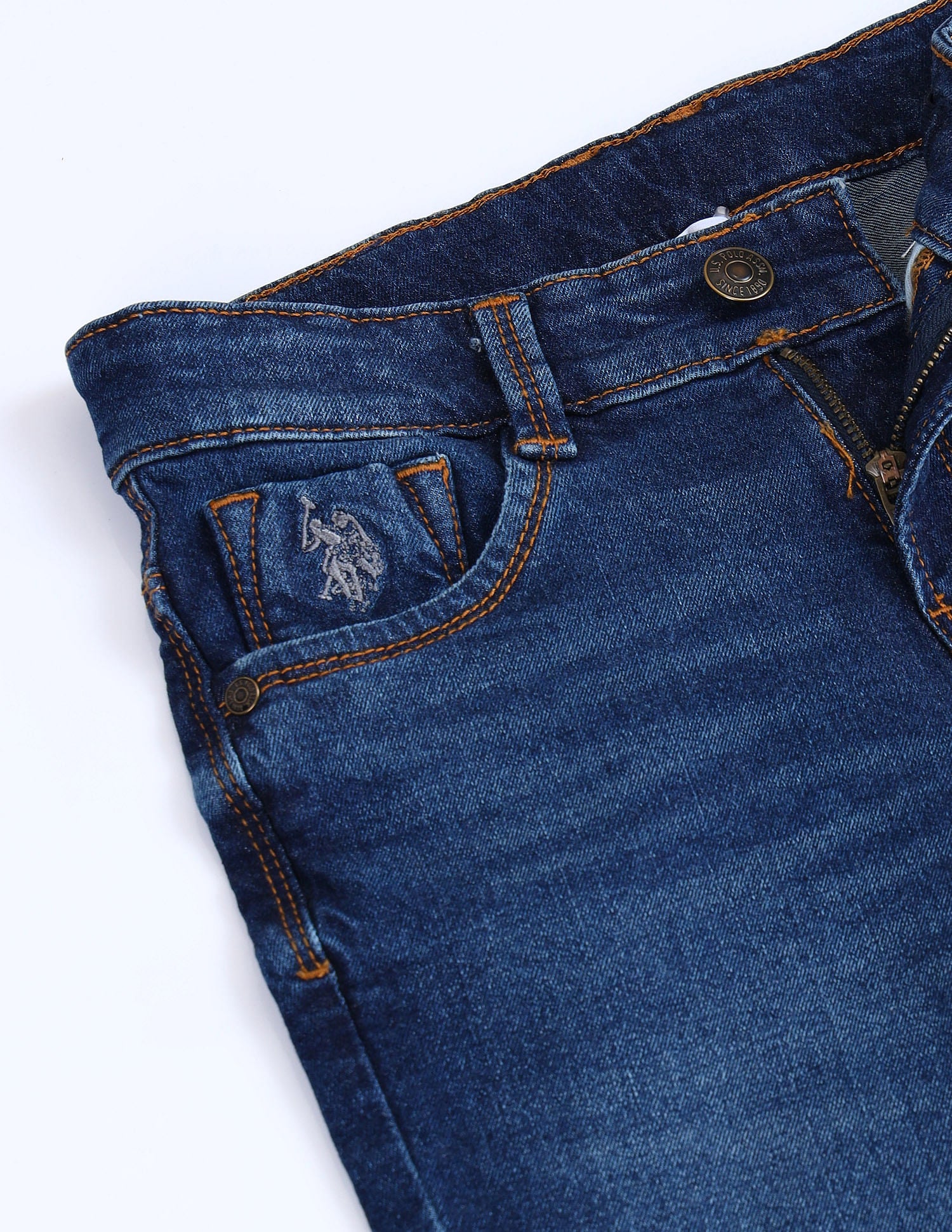 Slim Fit Stone Washed Jeans - Image 2