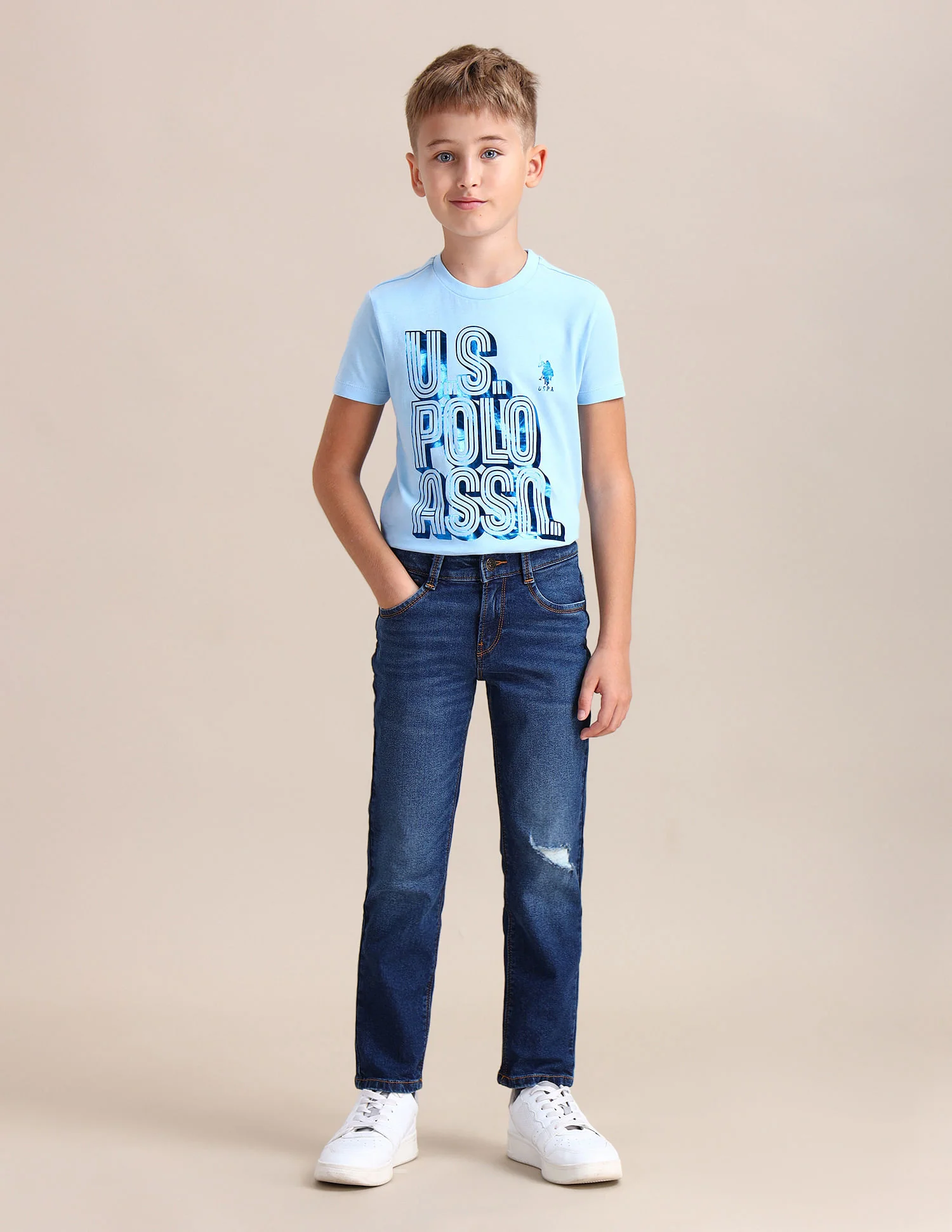 Slim Fit Stone Washed Jeans - Image 3