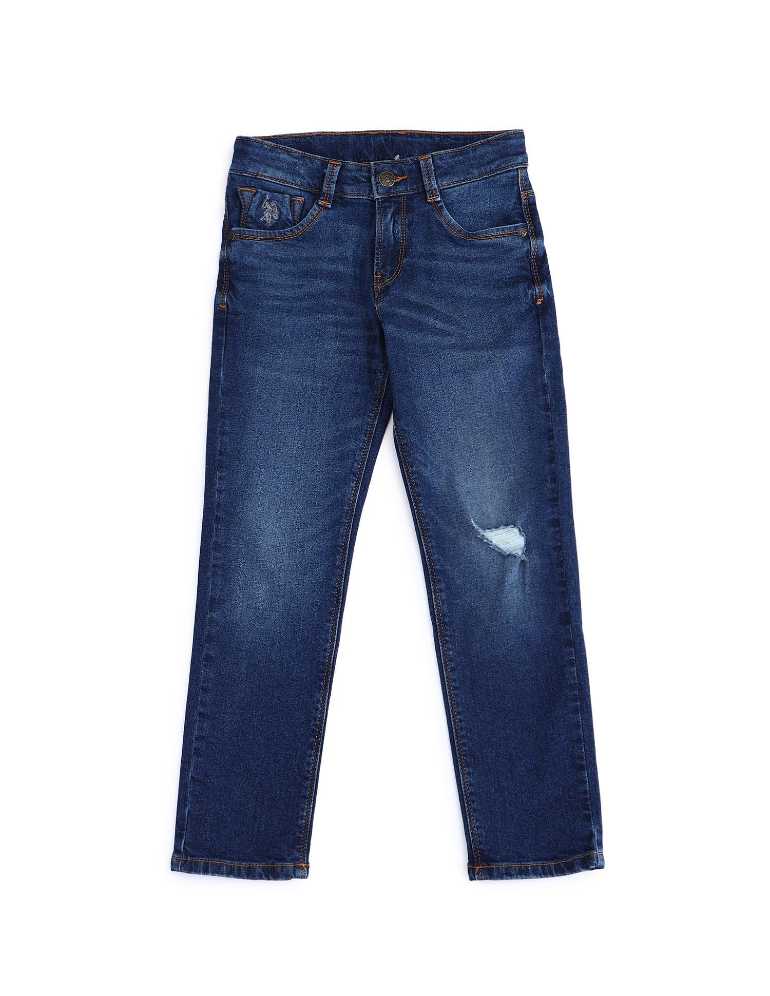 Slim Fit Stone Washed Jeans - Image 5