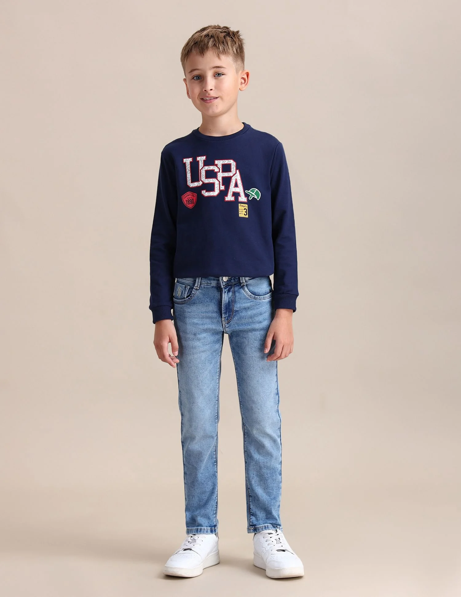 Slim Fit Stone Washed Jeans - Image 3