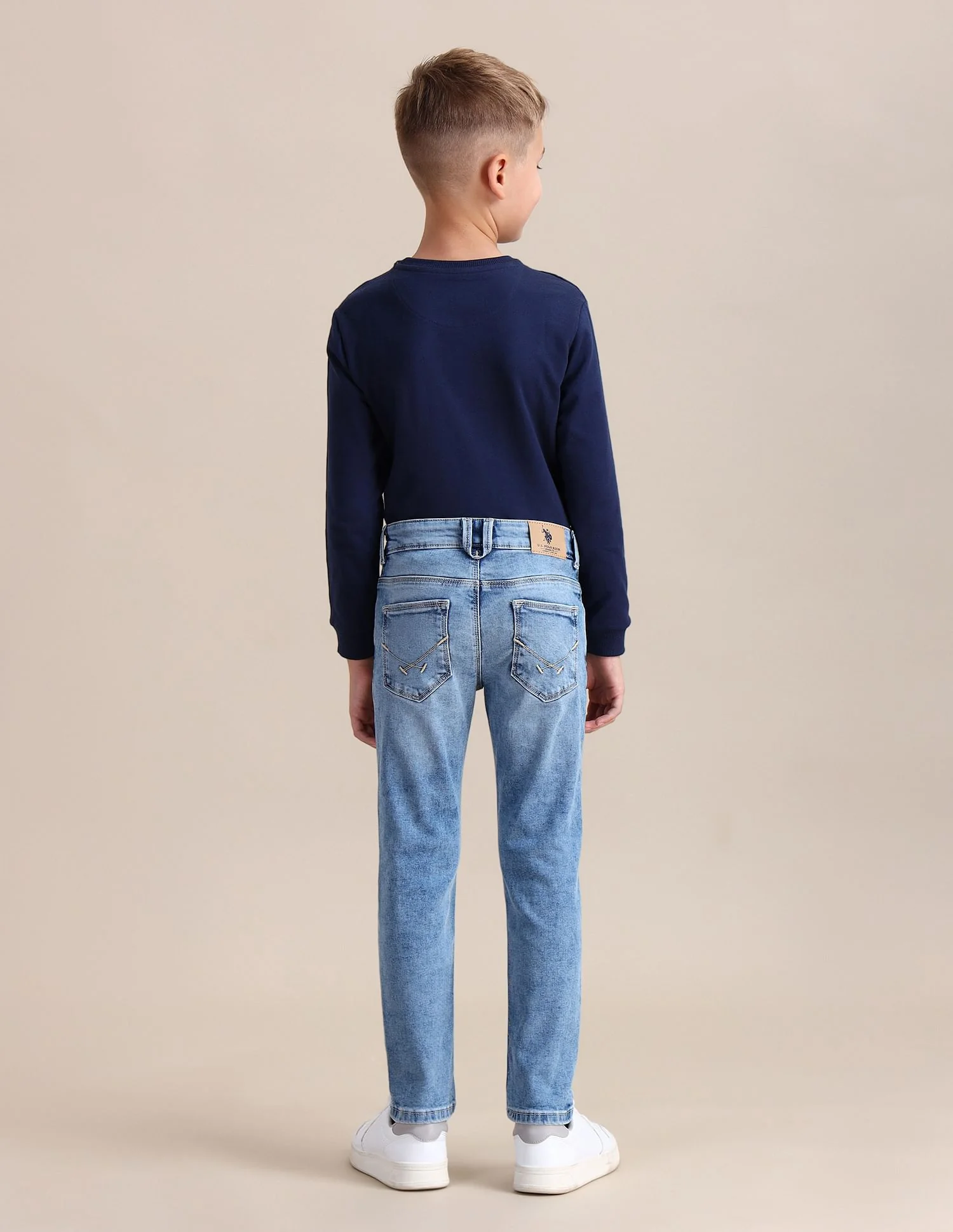 Slim Fit Stone Washed Jeans - Image 4