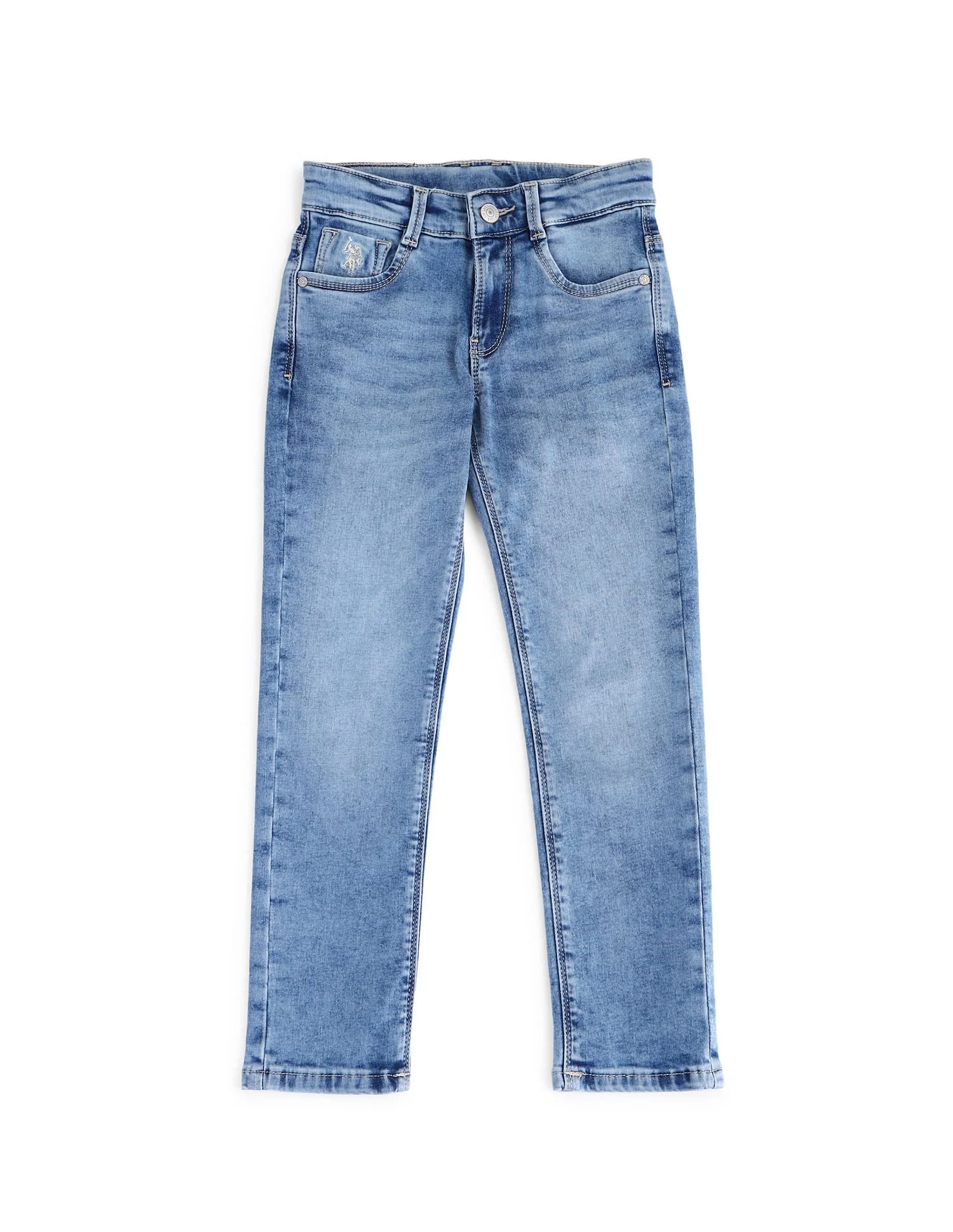 Slim Fit Stone Washed Jeans - Image 5