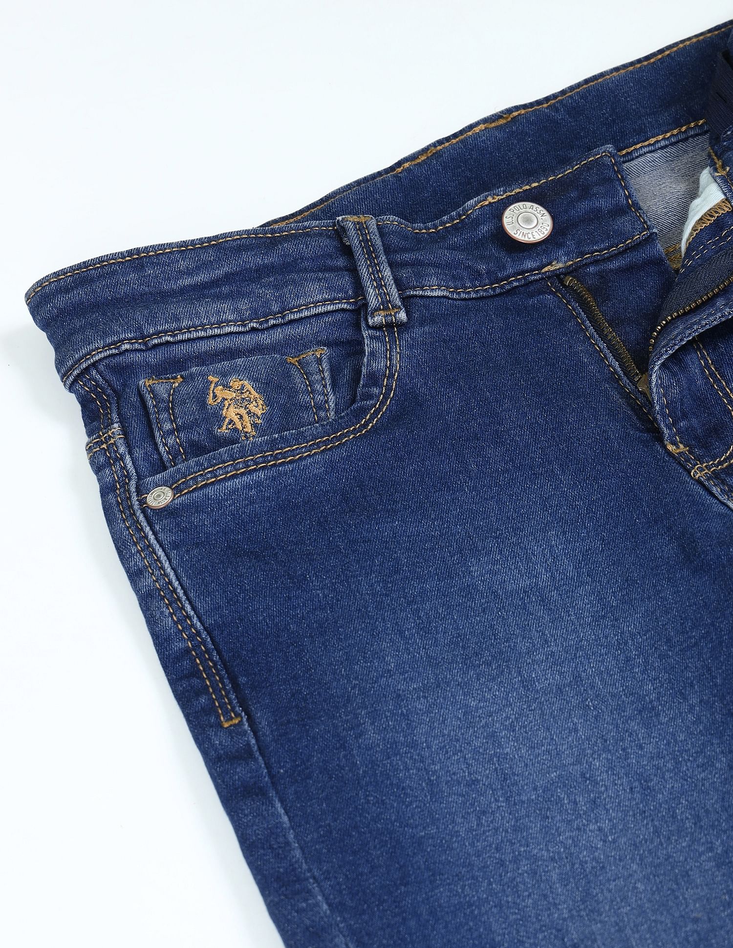 Slim Fit Stone Washed Jeans - Image 2
