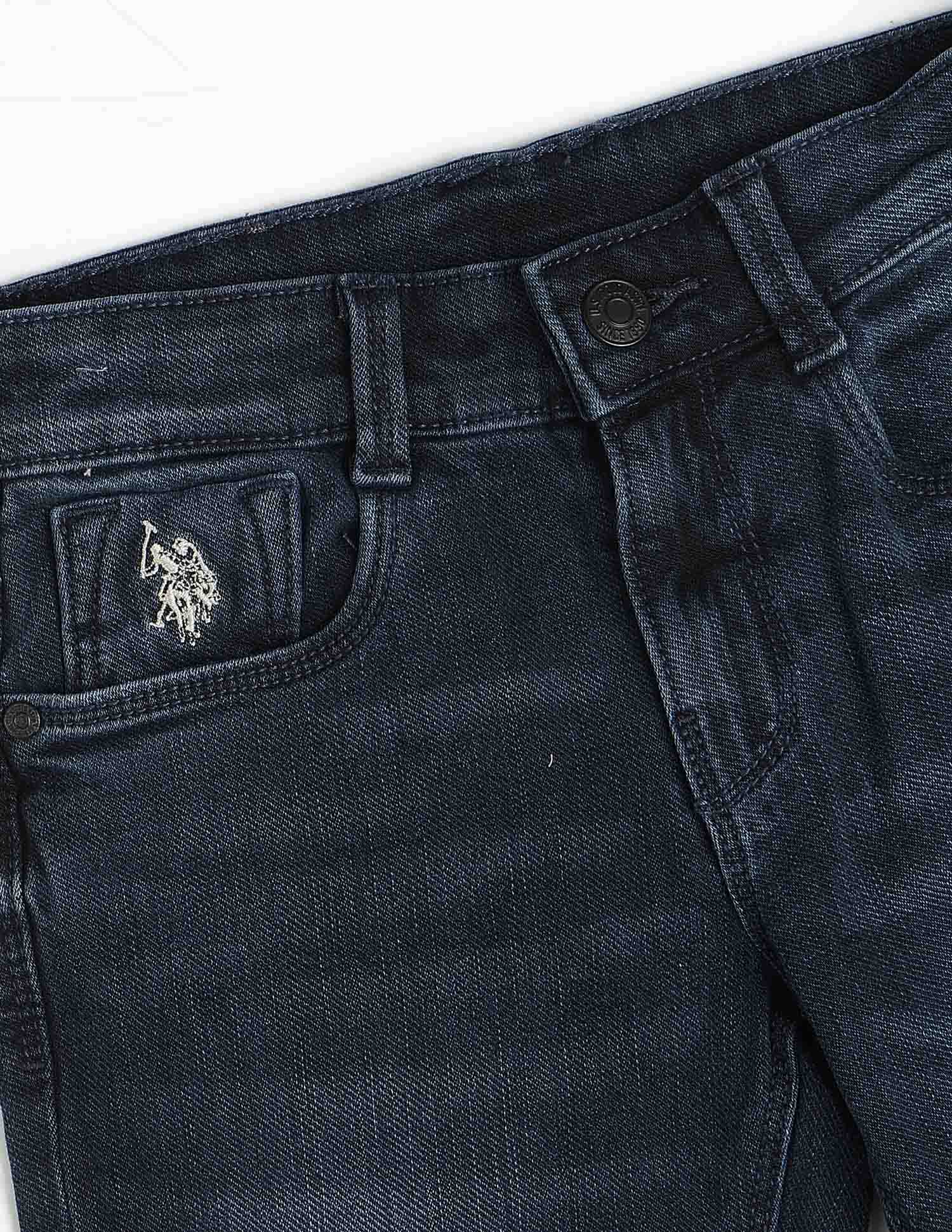 Slim Fit Whiskered Jeans - Image 2