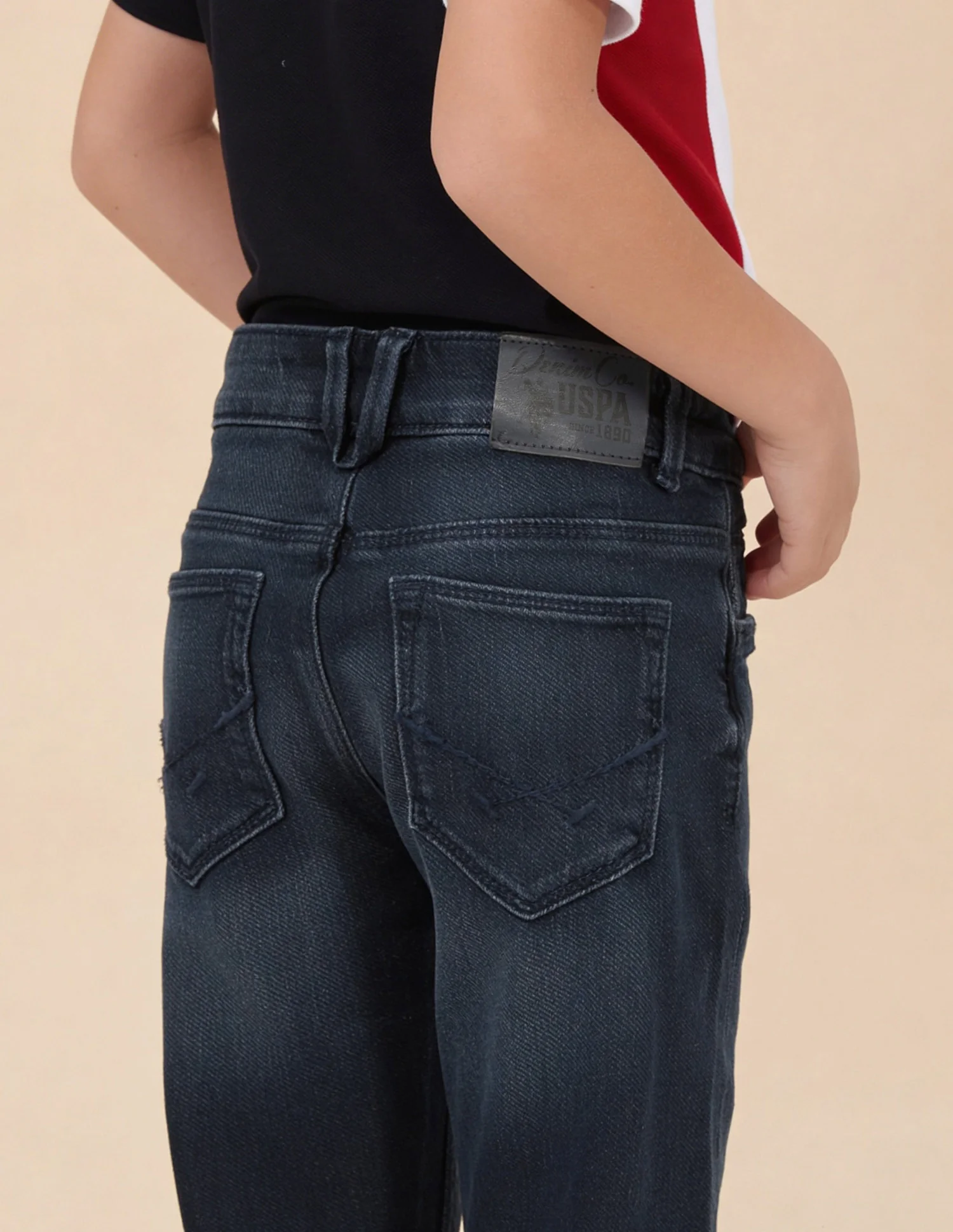 Slim Fit Whiskered Jeans - Image 5