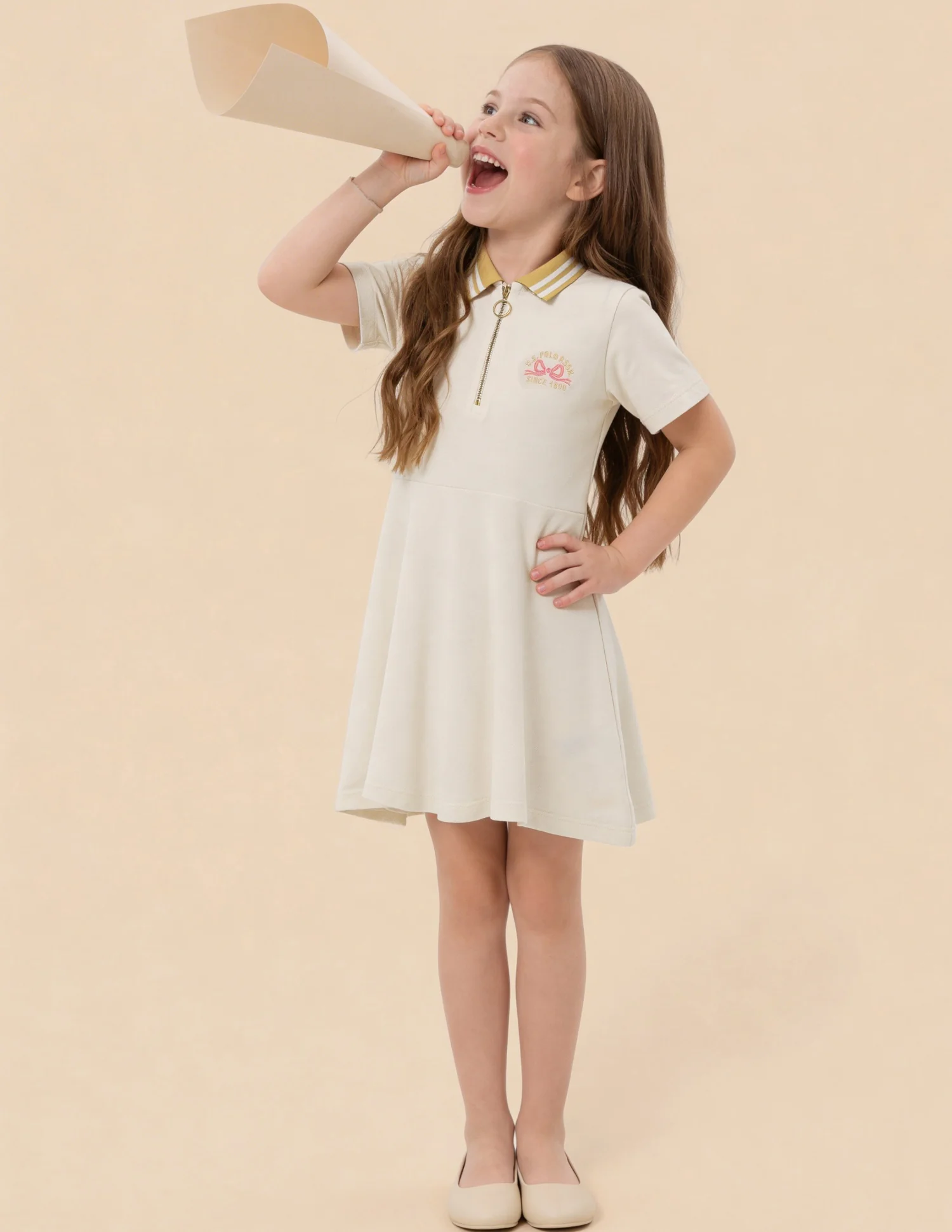 Solid A-Line Dress