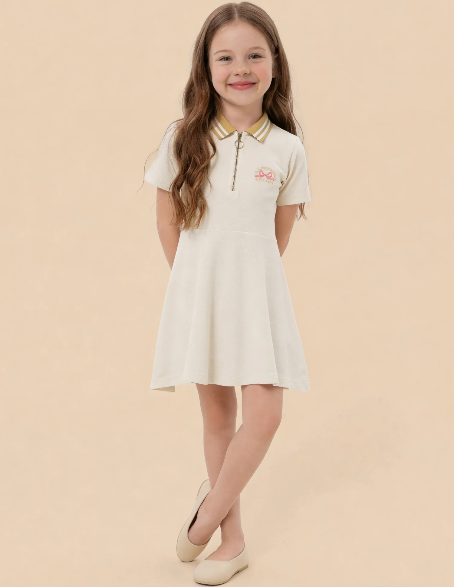 Solid A-Line Dress - Image 3