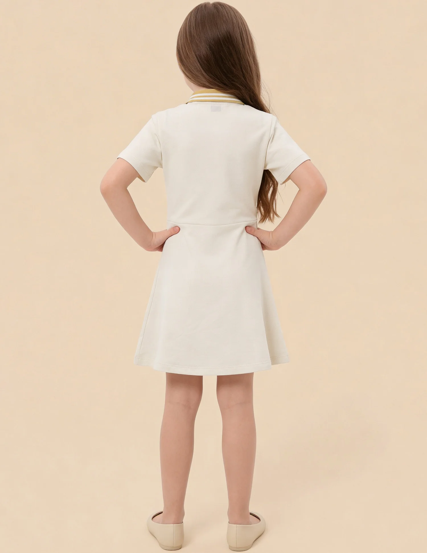 Solid A-Line Dress - Image 4