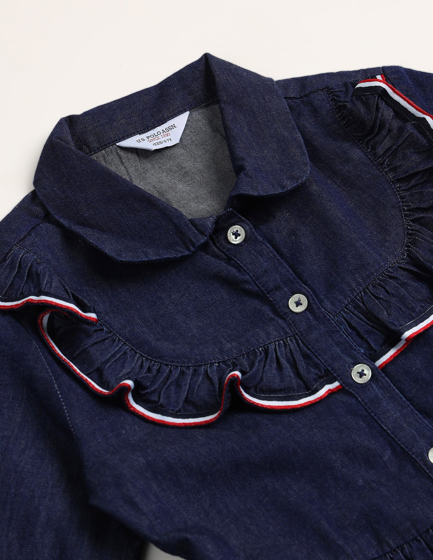 Girls Solid A-Line Dress - Image 2