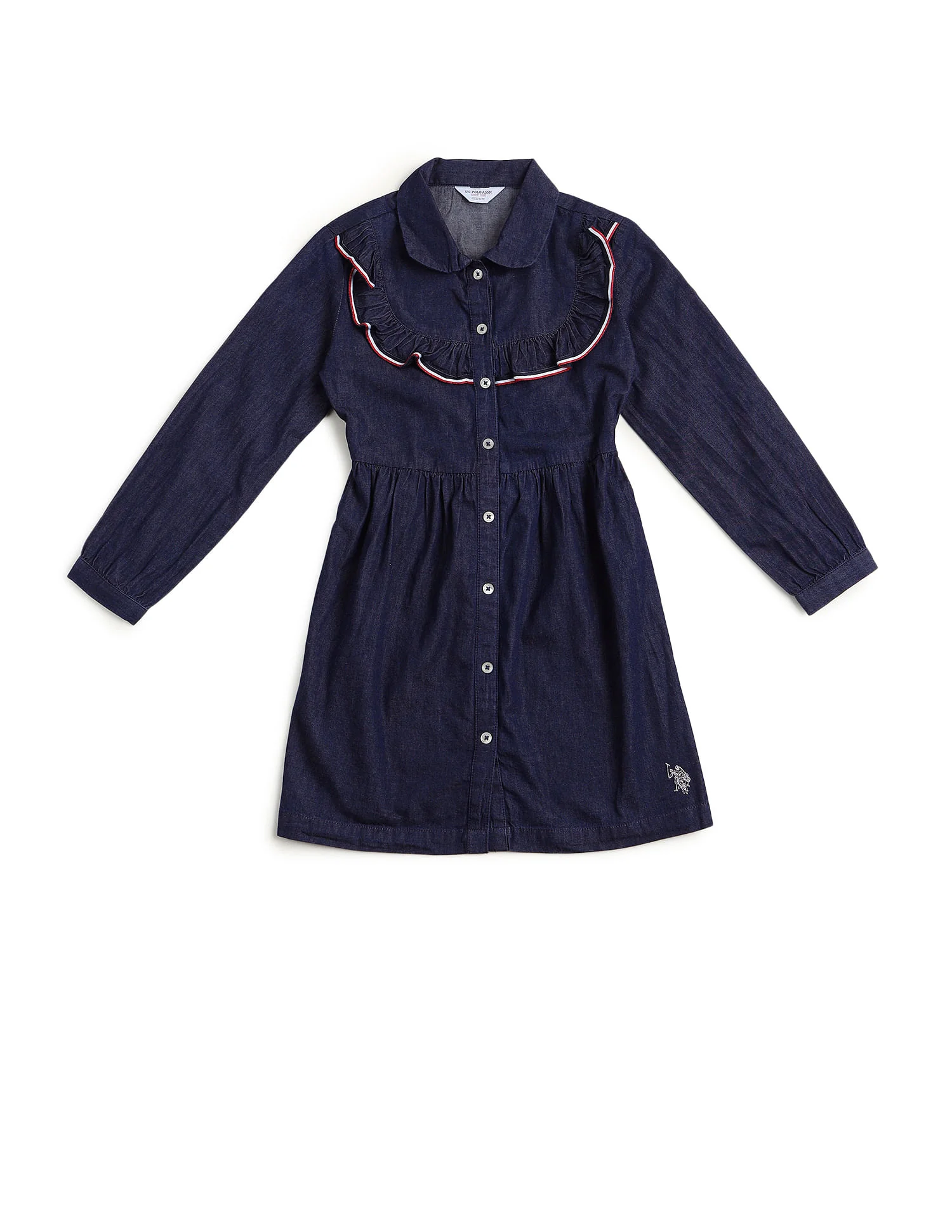 Girls Solid A-Line Dress - Image 5