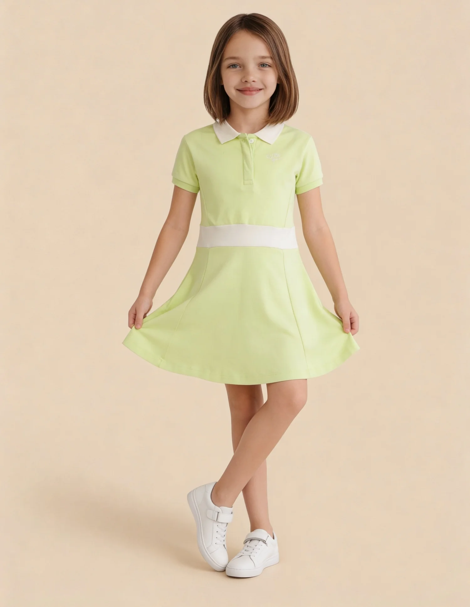 Solid A-Line Fit Knit Dress