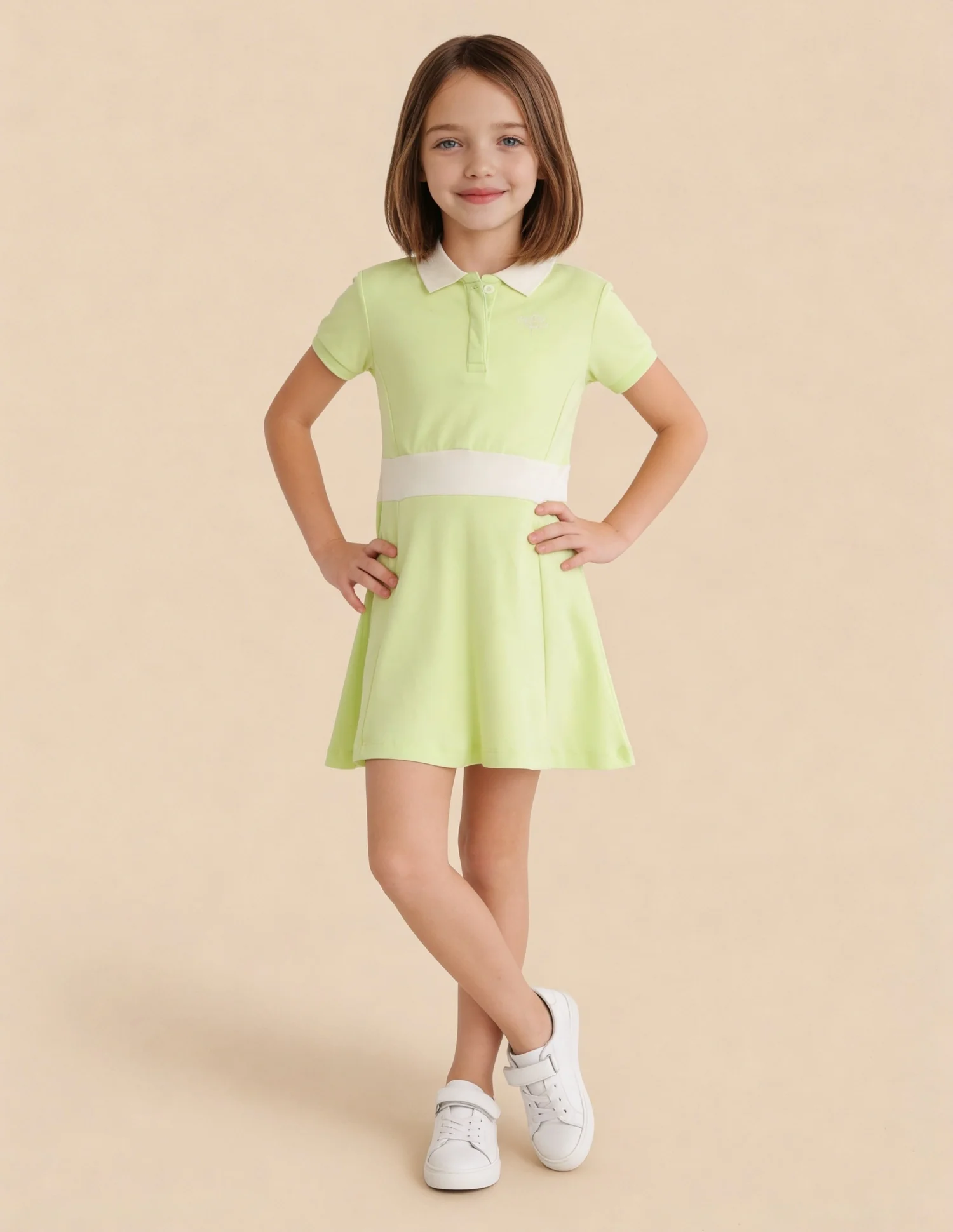 Solid A-Line Fit Knit Dress - Image 3