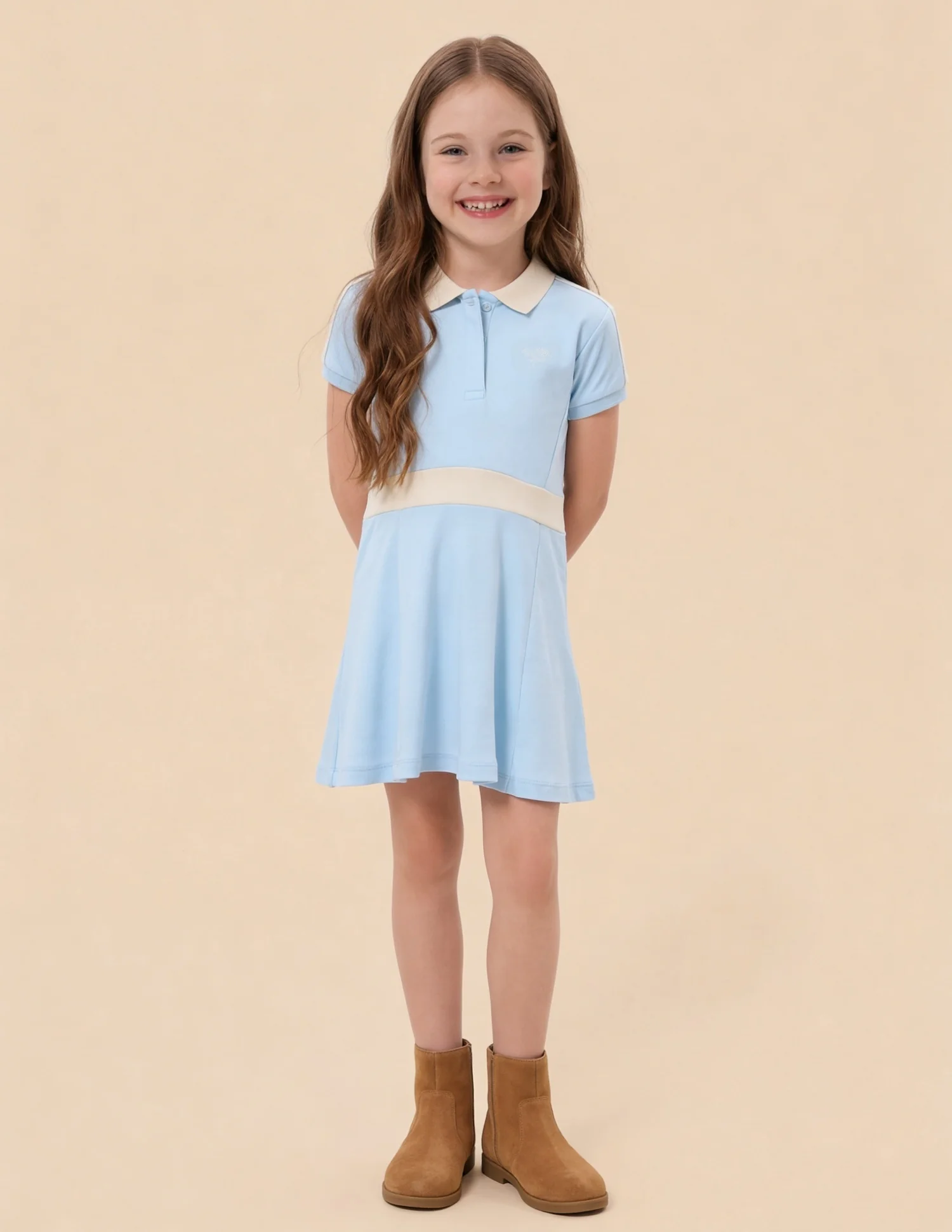 Solid A-Line T-Shirt Dress - Image 3