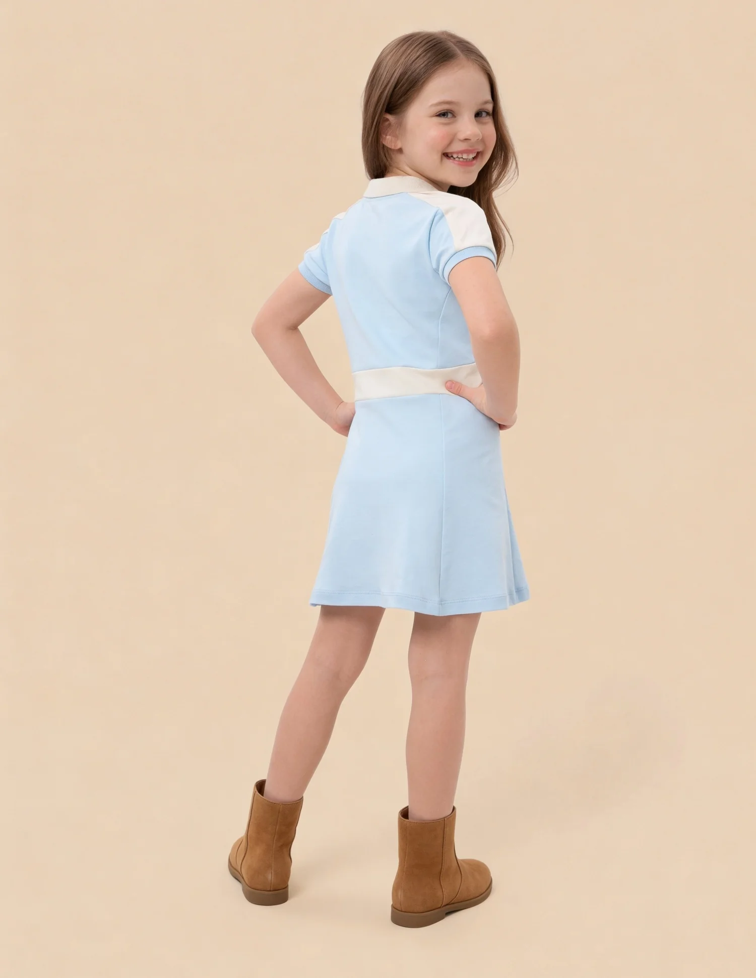 Solid A-Line T-Shirt Dress - Image 4