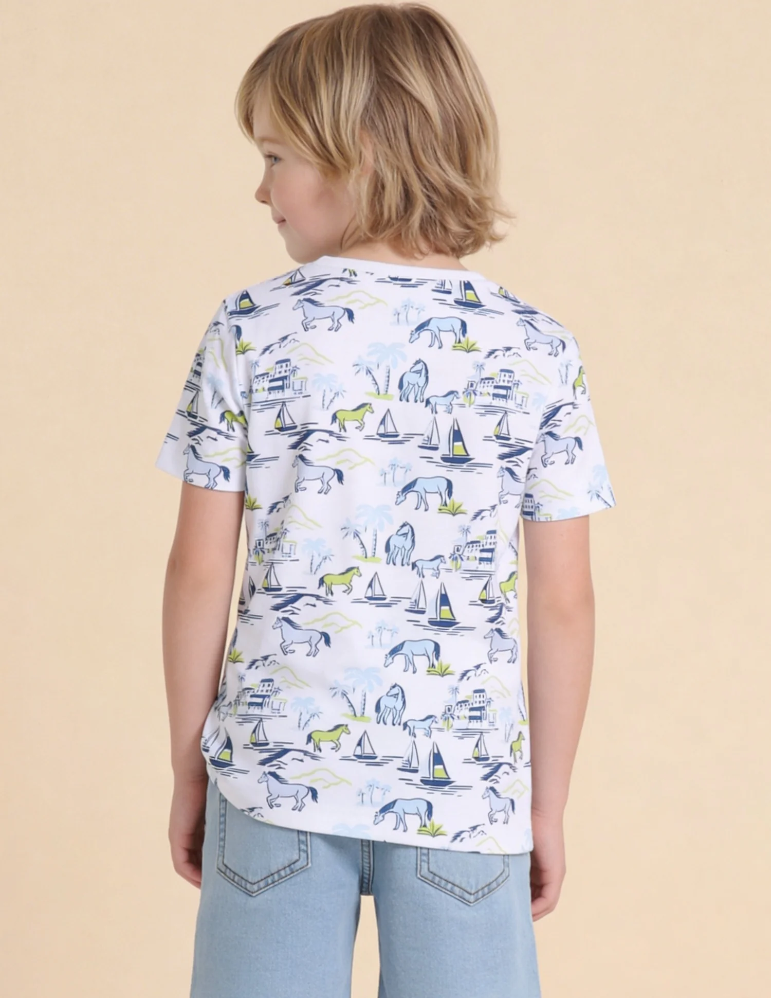 Solid And Graphic Printed Regular Fit T-Shirt - Pack Of 2 - Image 7