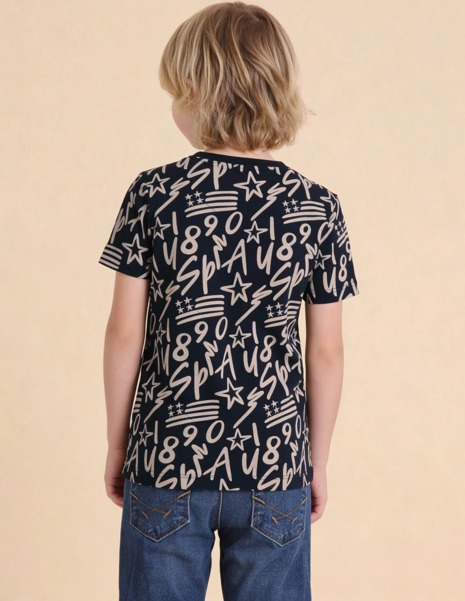 Solid And Graphic Printed Regular Fit T-Shirt - Pack Of 2 - Image 9