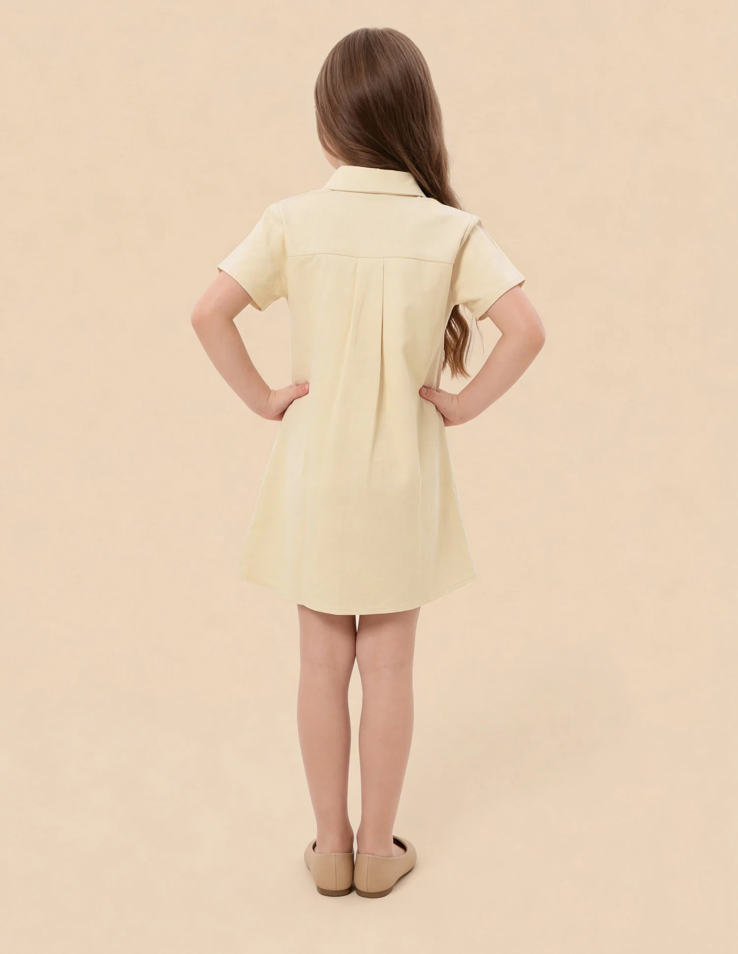 Solid Comfort Fit Shirt Dress - Image 4