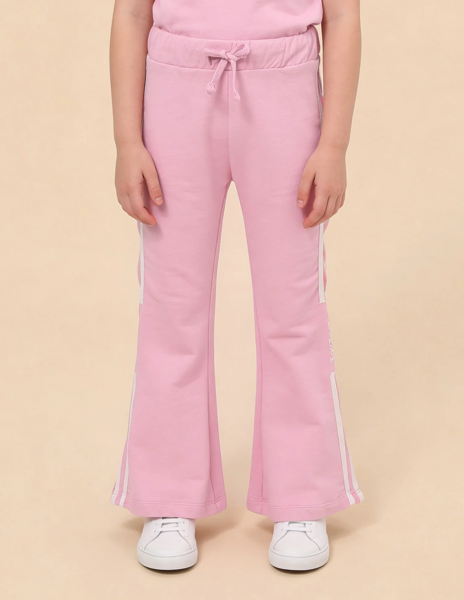 Solid Flared Fit Track Pants - Image 3
