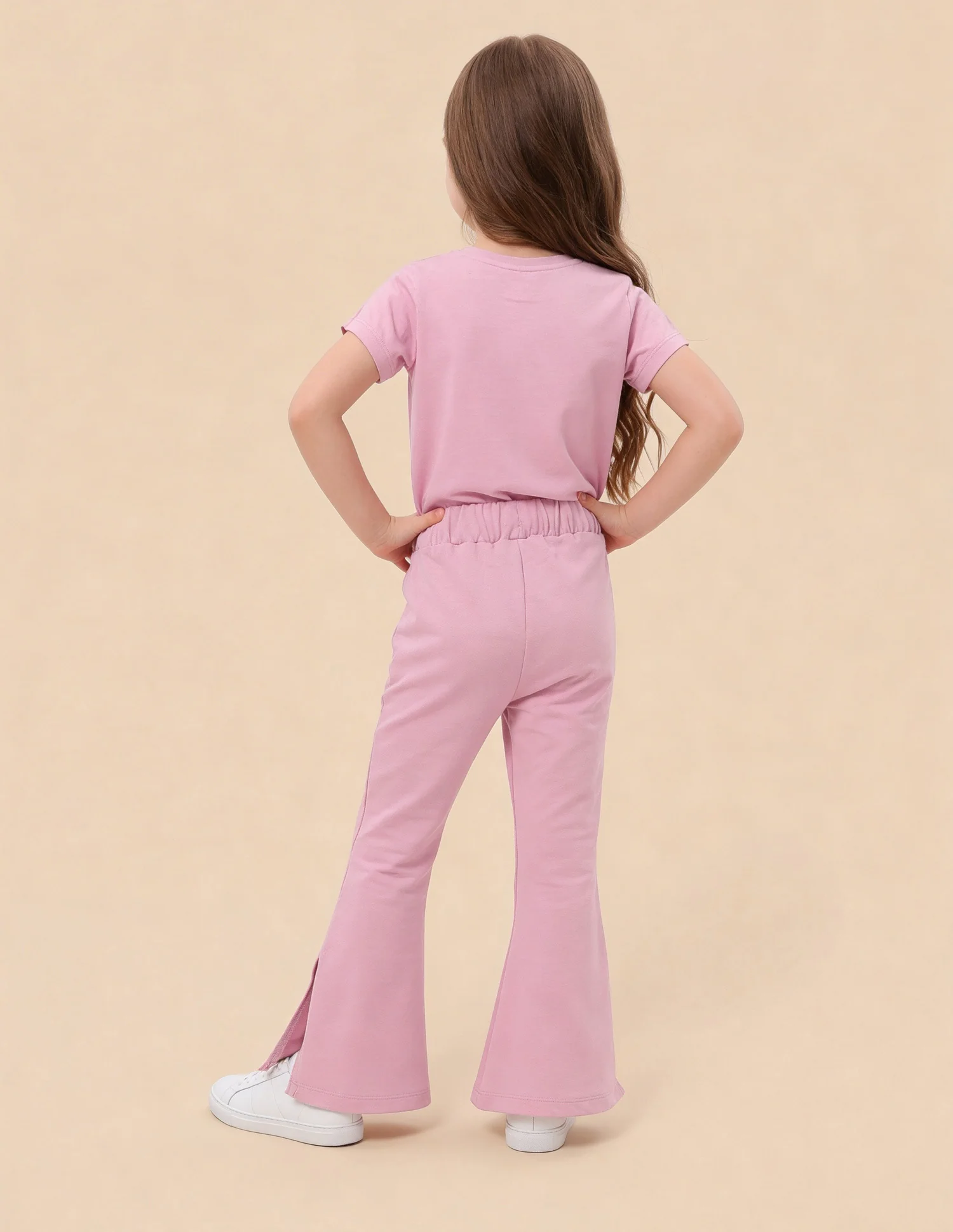 Solid Flared Fit Track Pants - Image 4