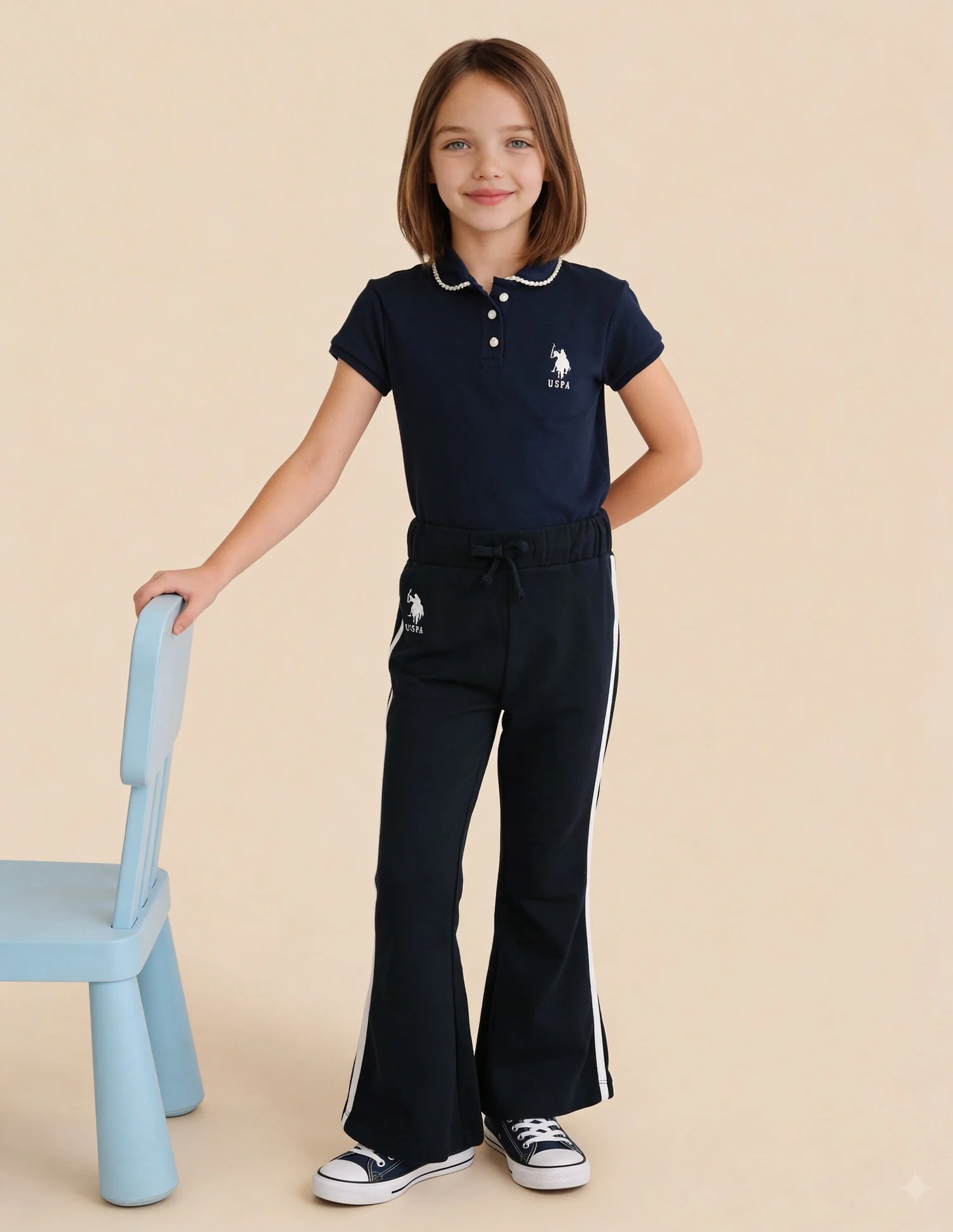 Solid Flared Fit Track Pants