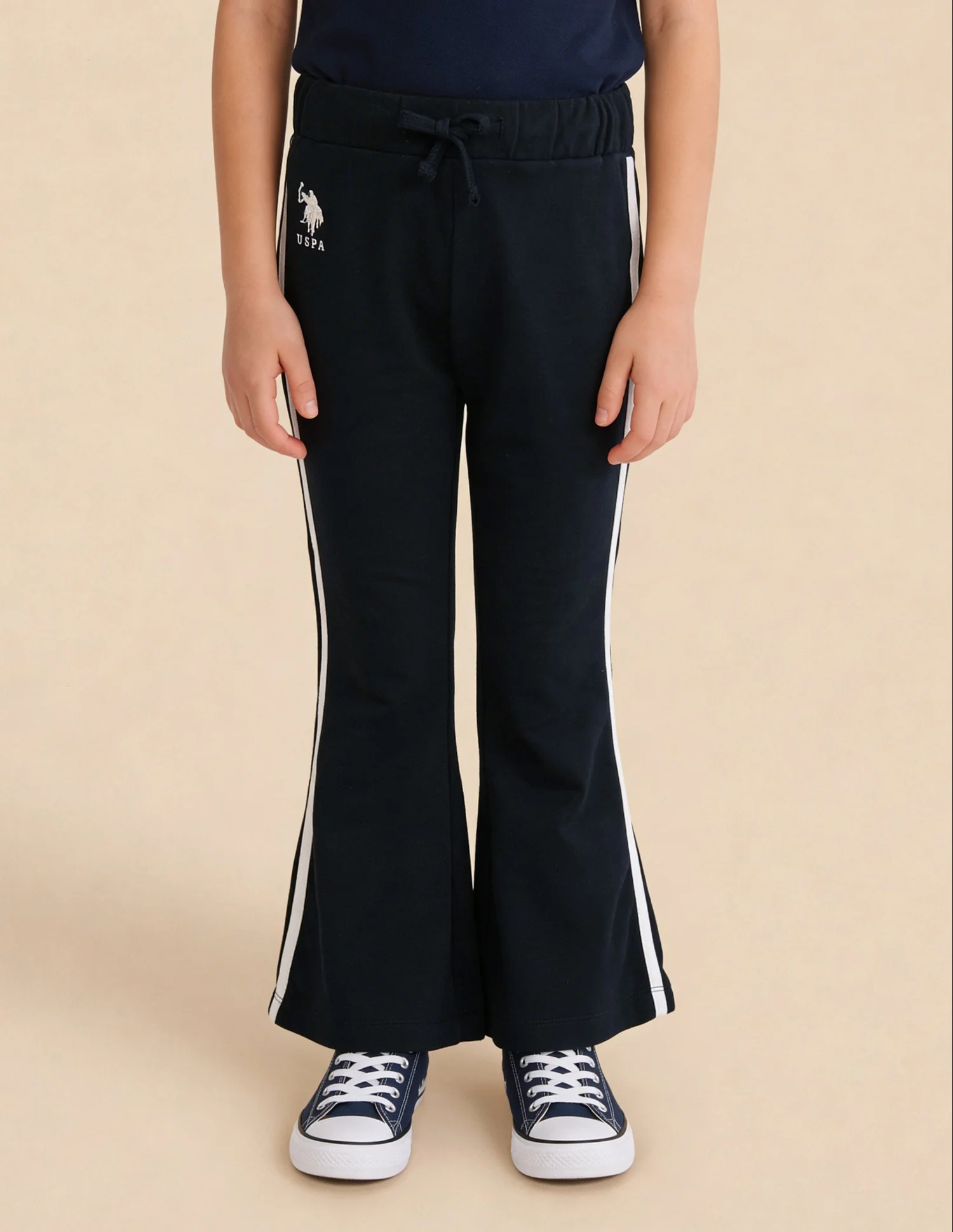 Solid Flared Fit Track Pants - Image 3