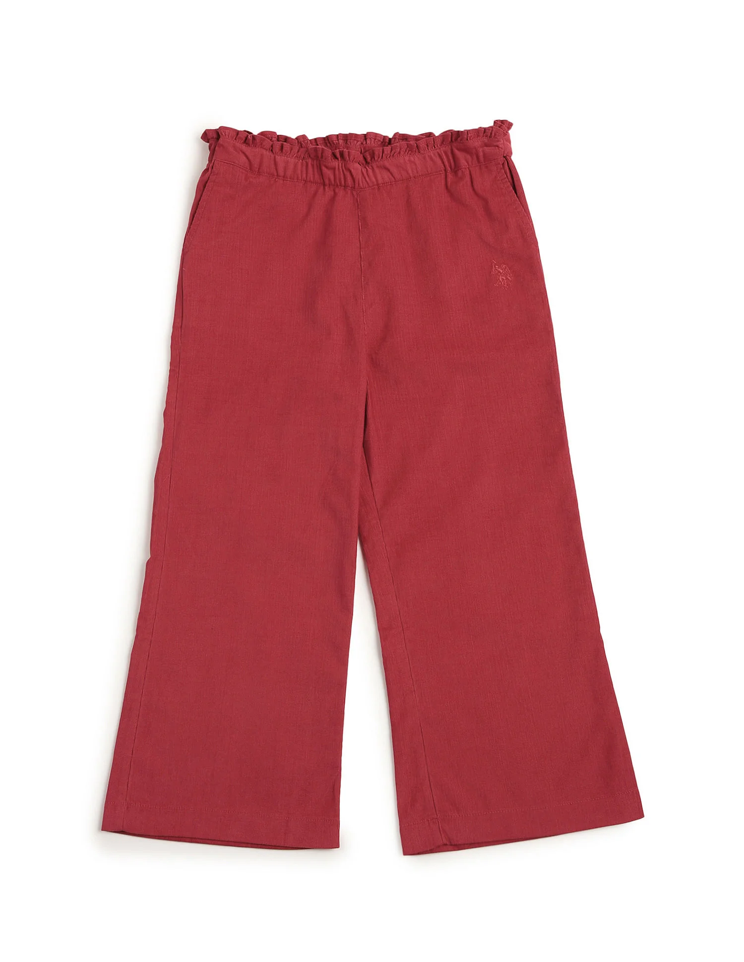 Girls Solid Flared Trousers - Image 5