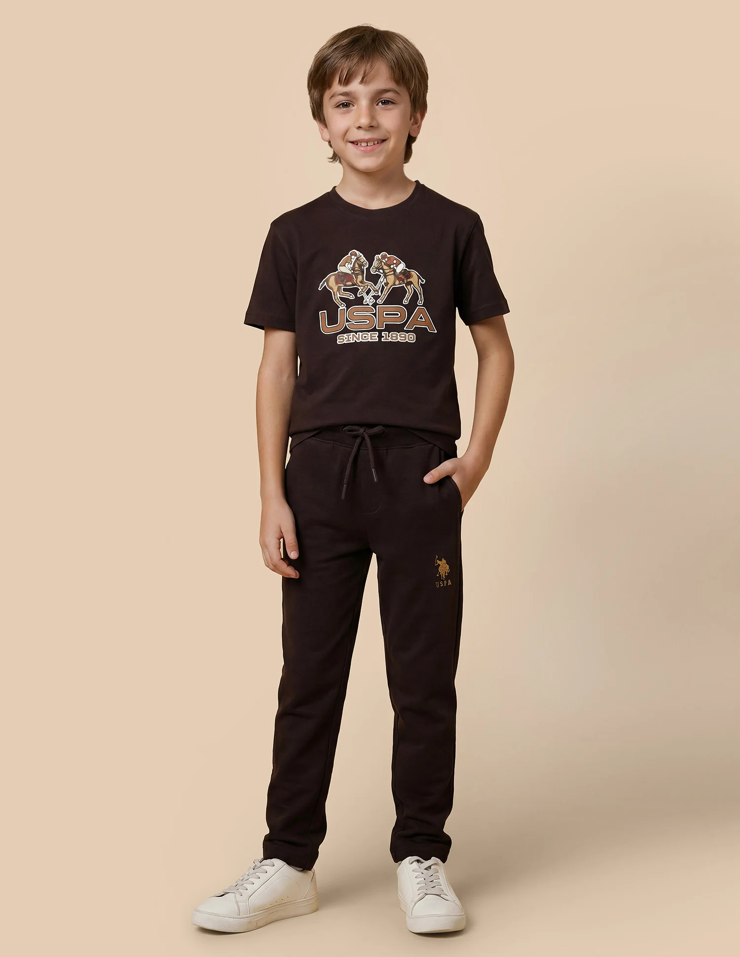 Solid Mid Rise Track Pants - Image 3